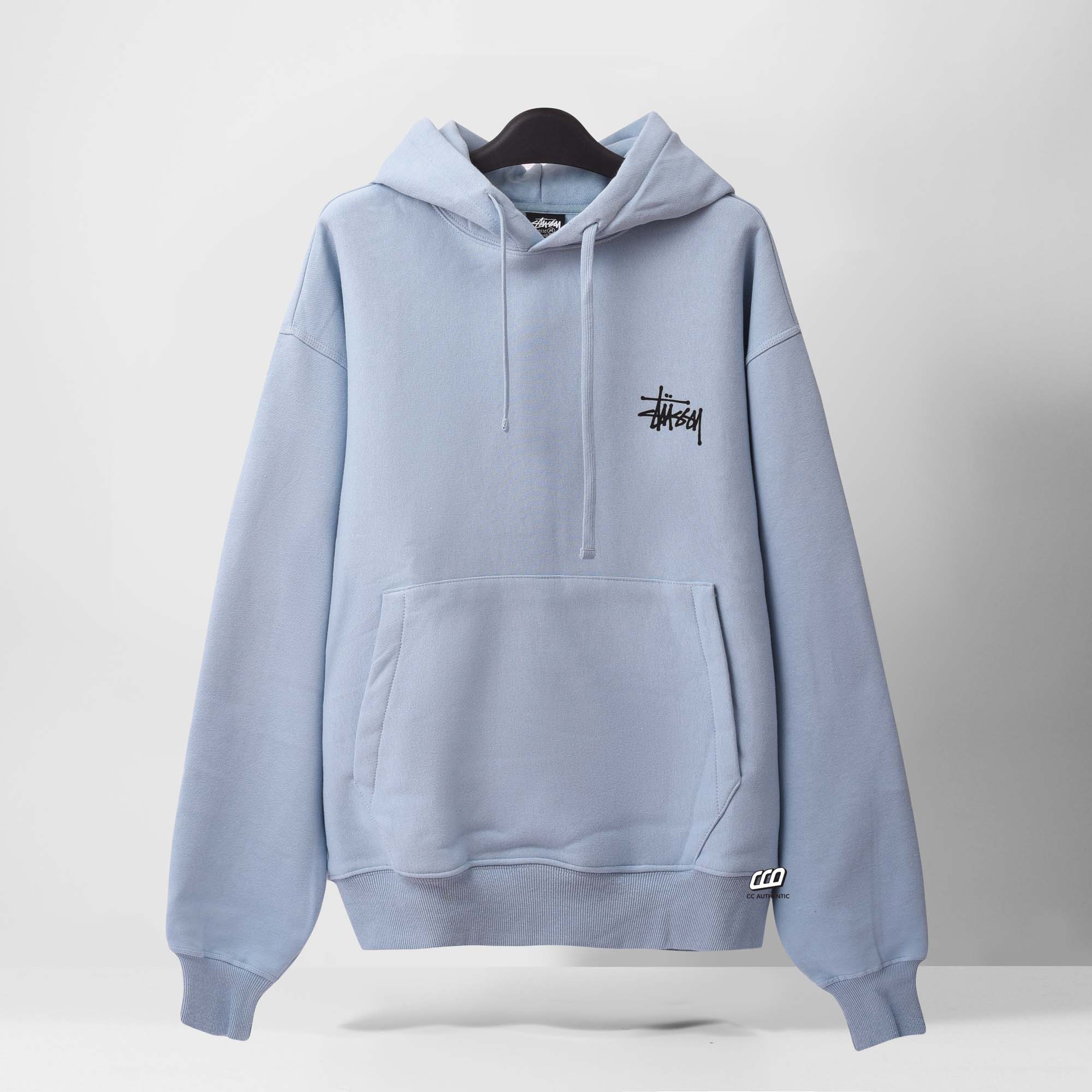 STUSSY BASIC HOODIE - SKY BLUE
