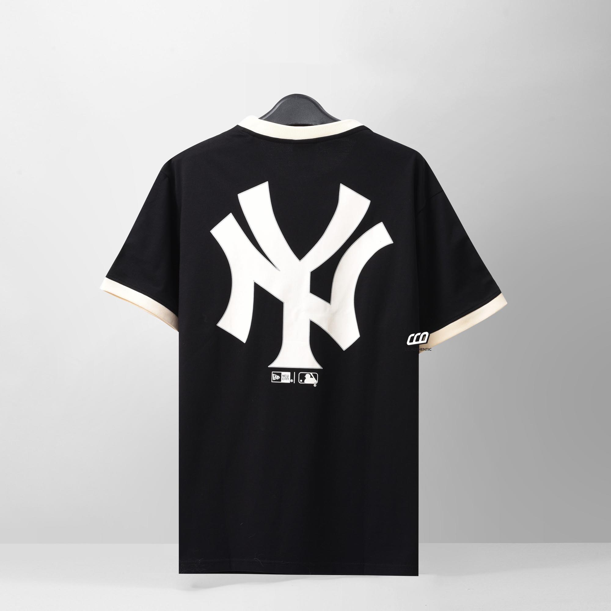 NEW ERA BIG JERSEY LOGO T-SHIRT - BLACK