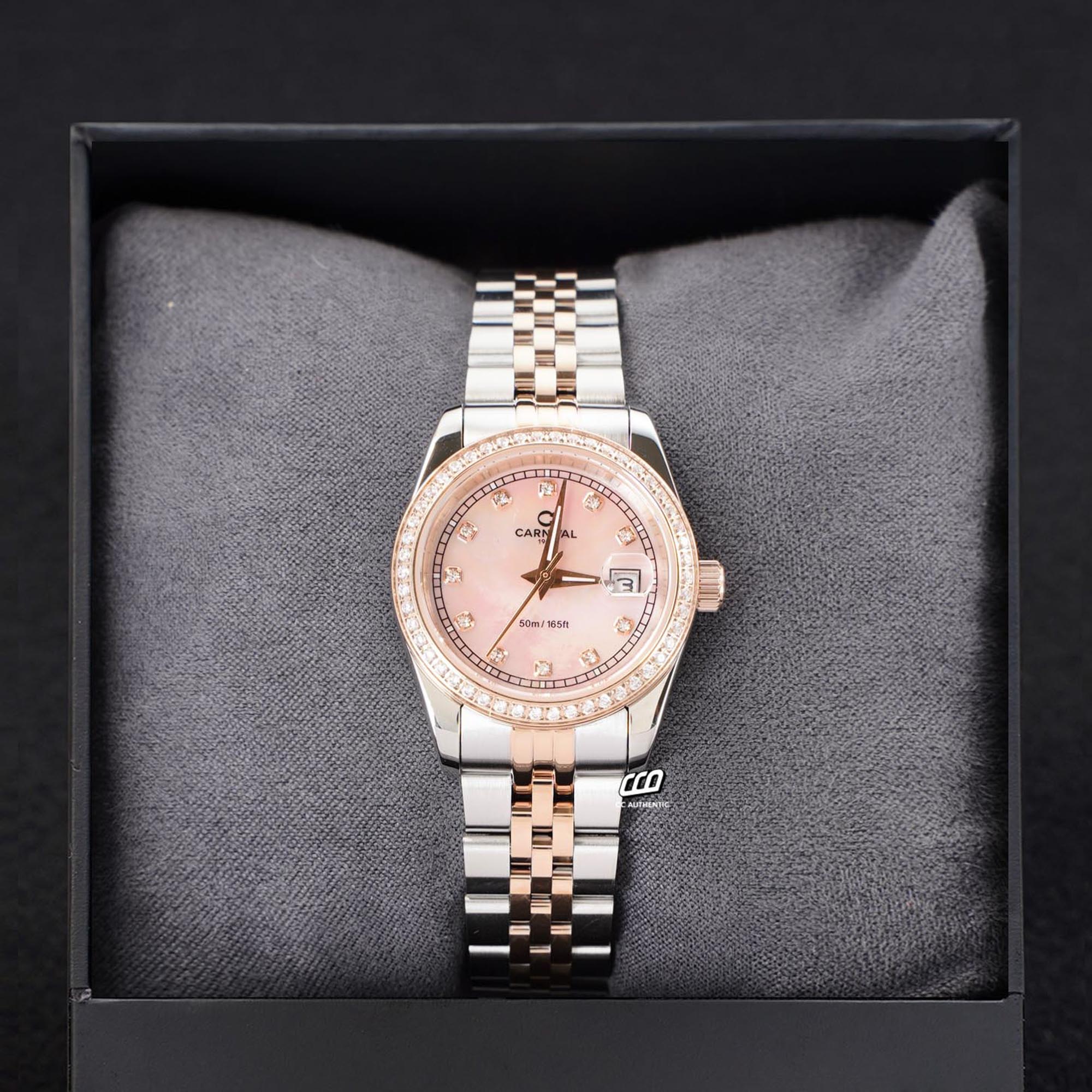 ĐỒNG HỒ NỮ CARNIVAL 8131L2 CH HK QUAZT 32MM
