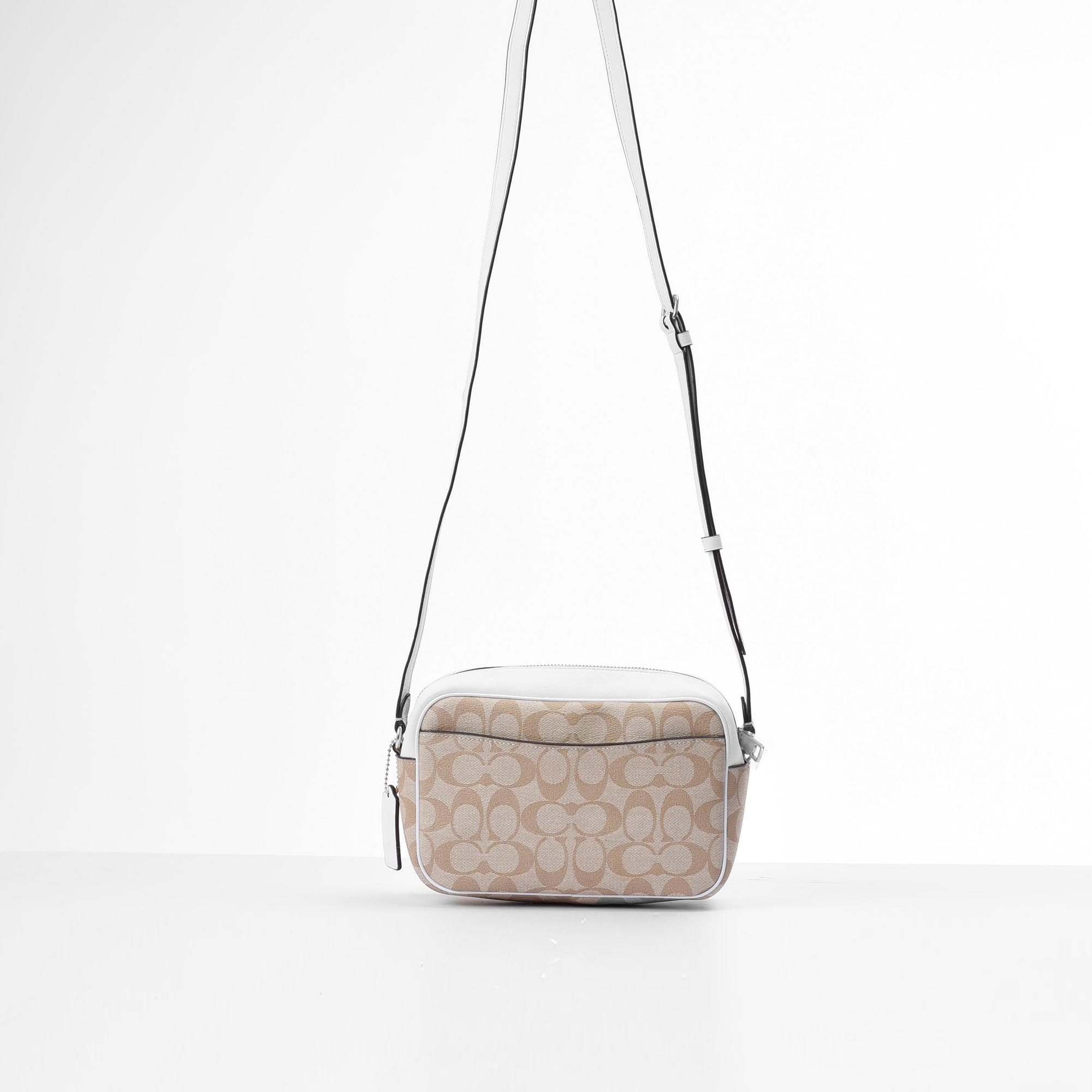 COACH CARTERAS CANVAS CROSS BAG - CREAM