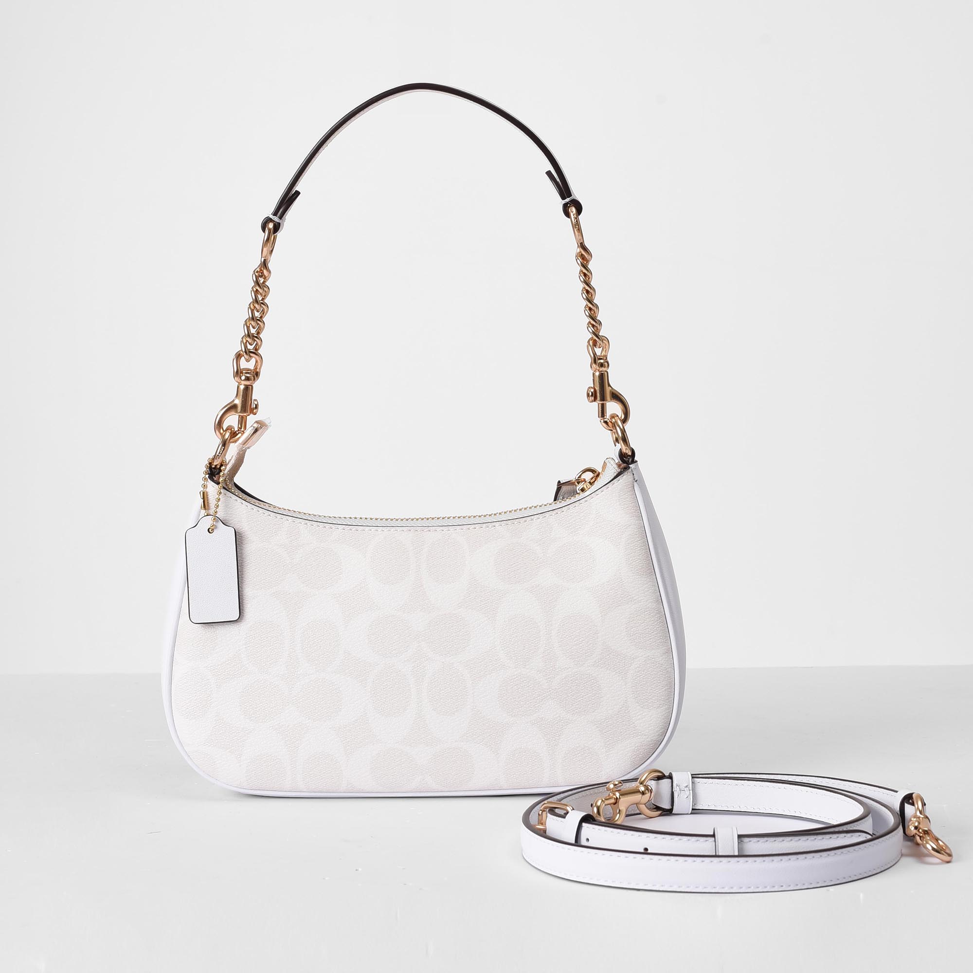 COACH SIGNATURE TERI BAG - WHITE