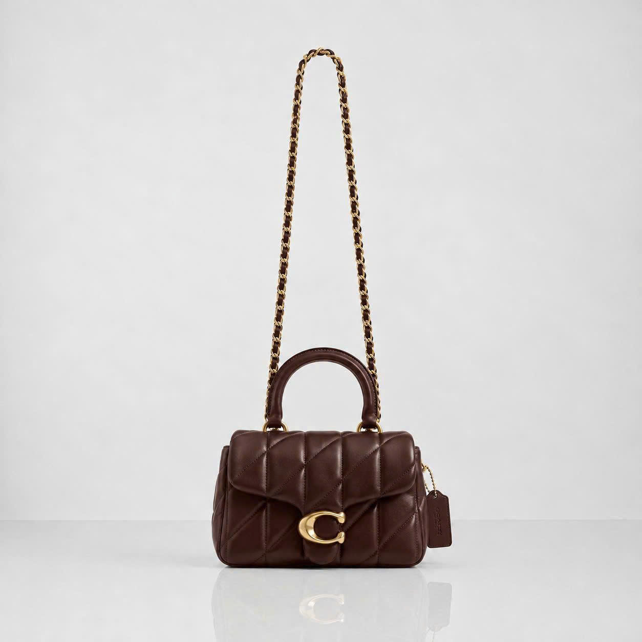 COACH TABBY TOPHANDLE BAG - MAPLE