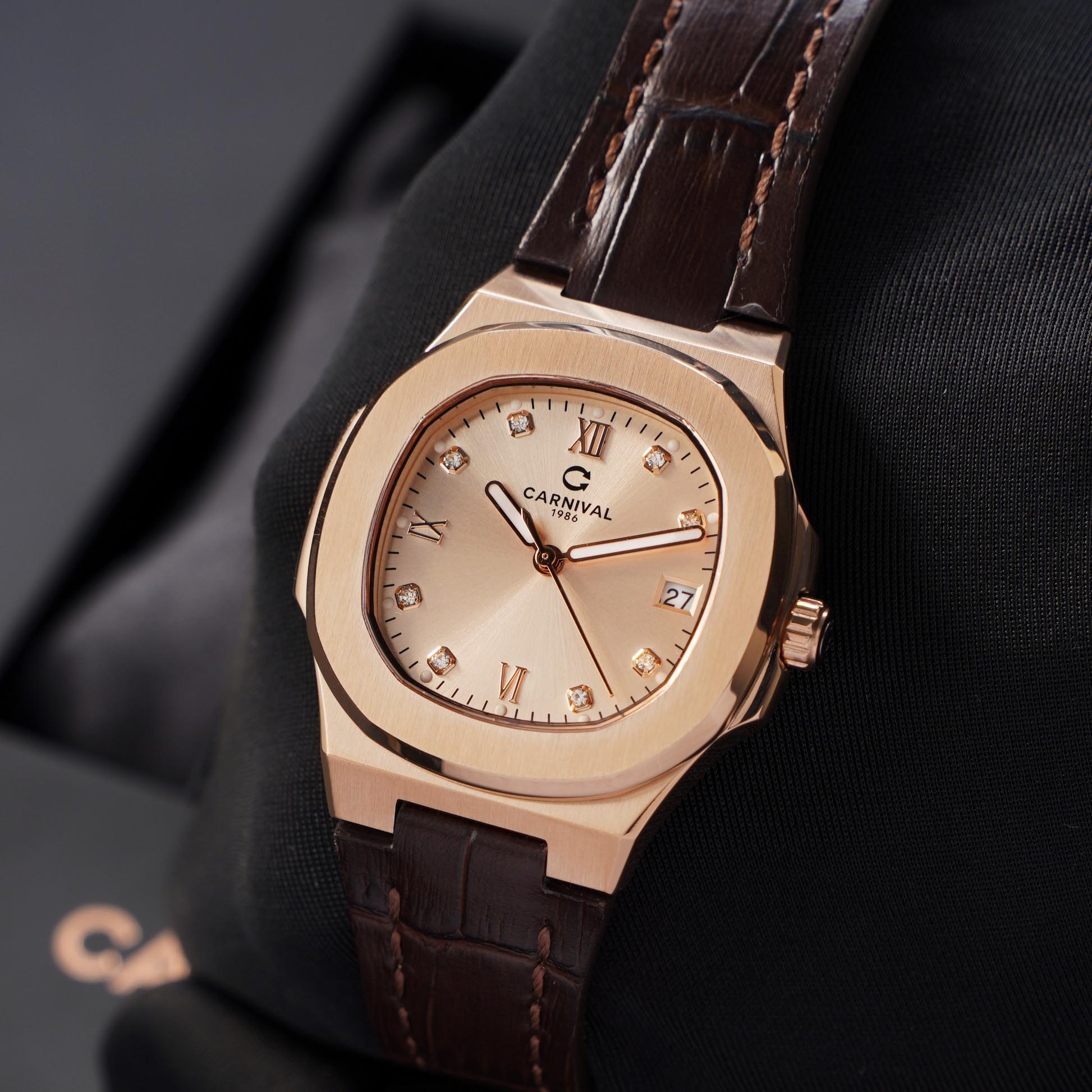 ĐỒNG HỒ NỮ CARNIVAL 8160L VH DD NN QUAZT 34MM