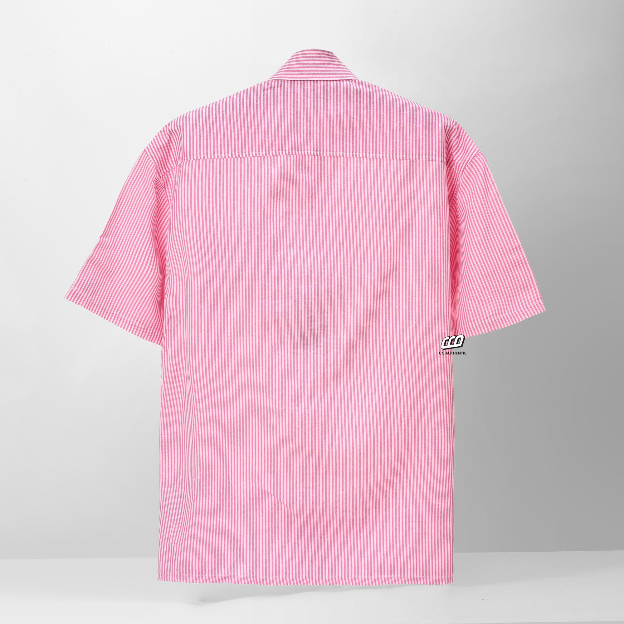 NEW ERA 1903 NY STRIPED SHORT SLEEVED SHIRT - PINK