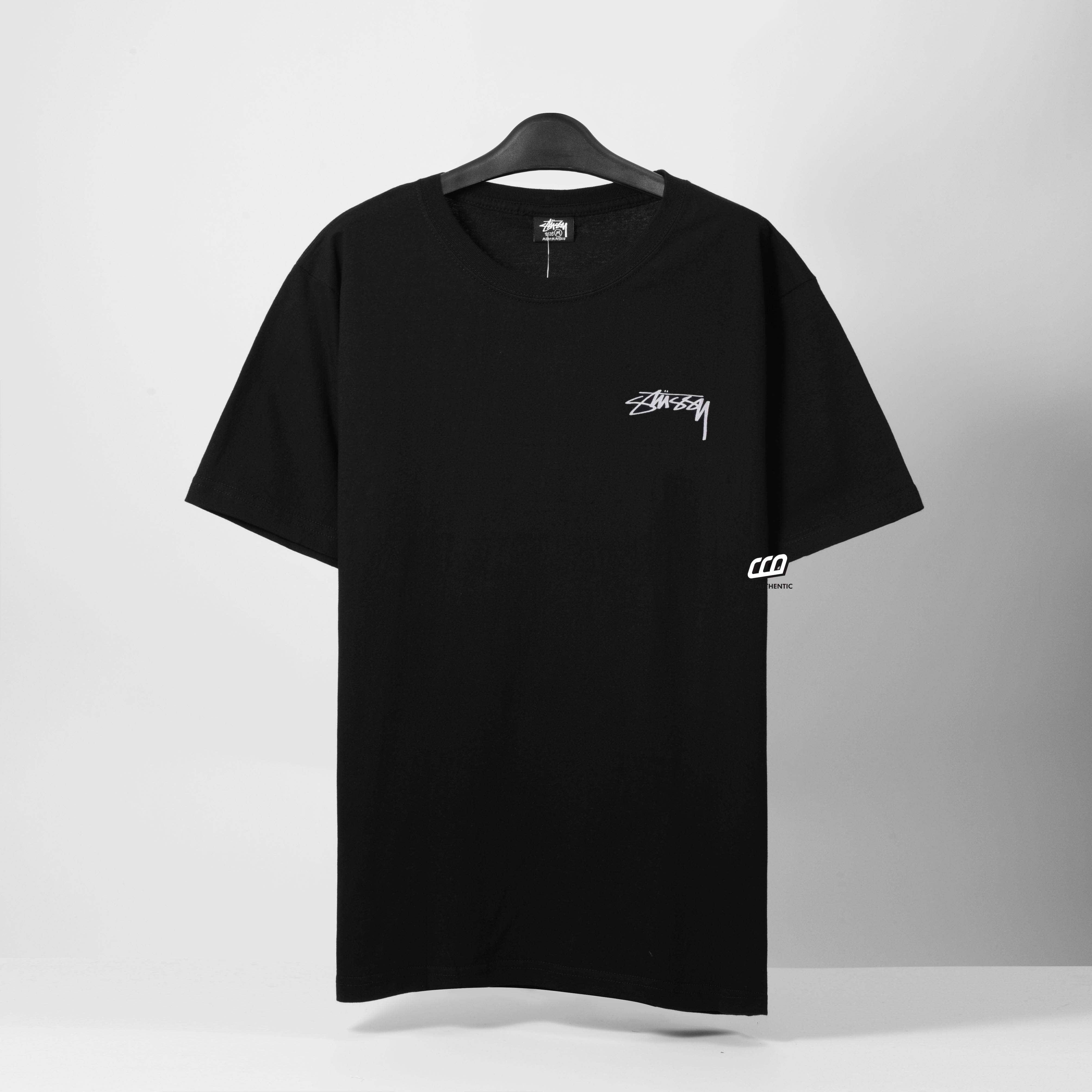 STUSSY WITHERED FLOWER T-SHIRT - BLACK