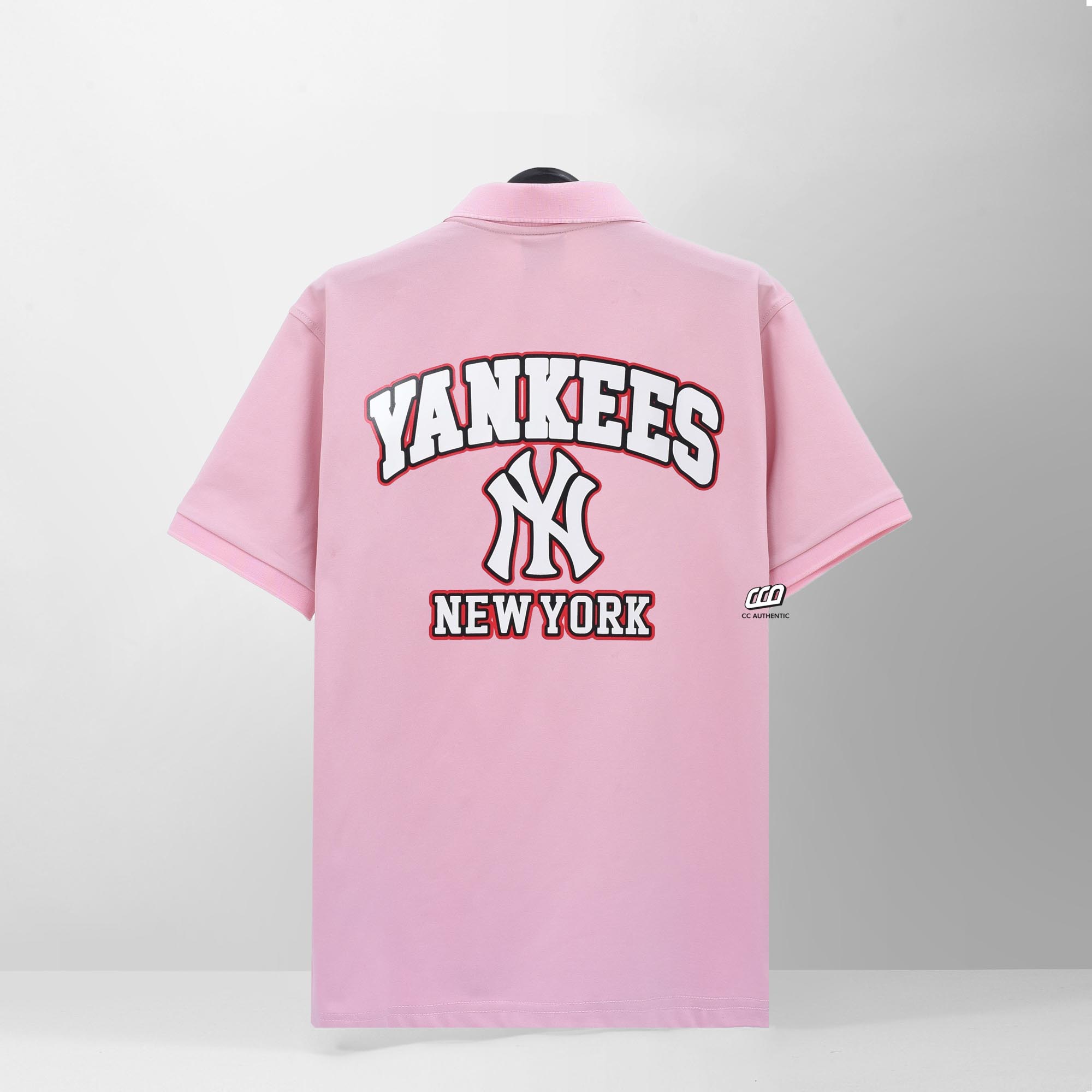 NEW ERA YANKEES LOGO POLO SHIRT - PINK