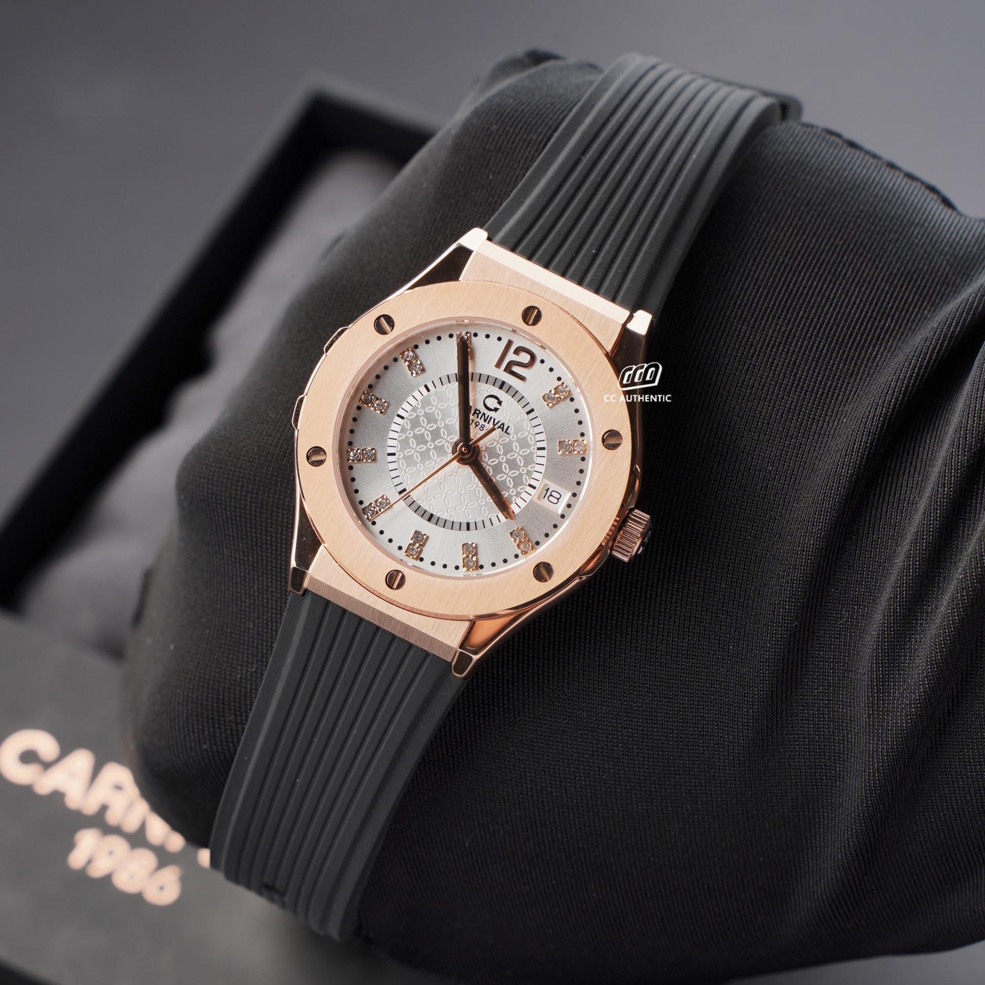 ĐỒNG HỒ NỮ CARNIVAL 8173L VH DCS T QUAZT 34MM