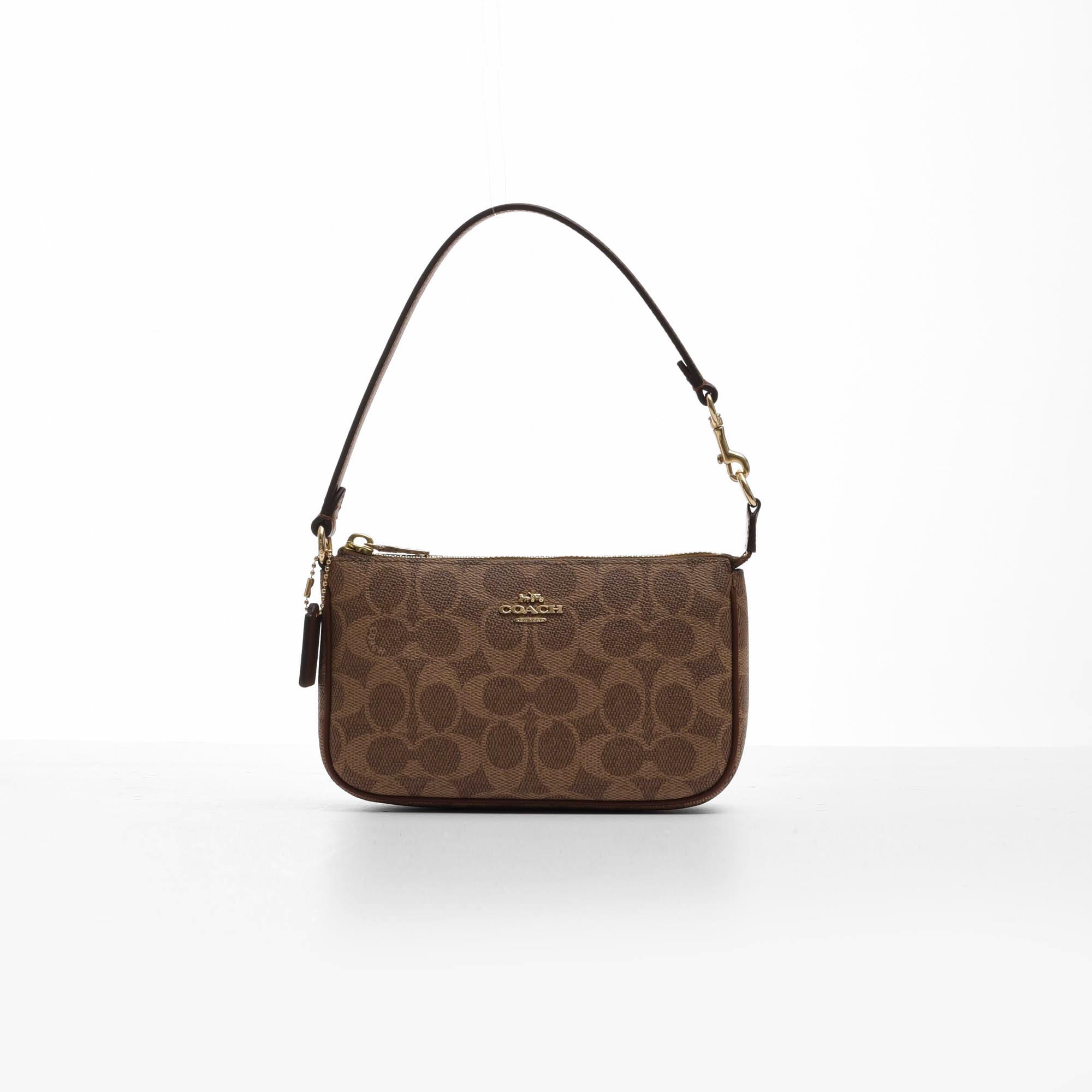 COACH SIGNATURE NOLITA BAG - BROWN