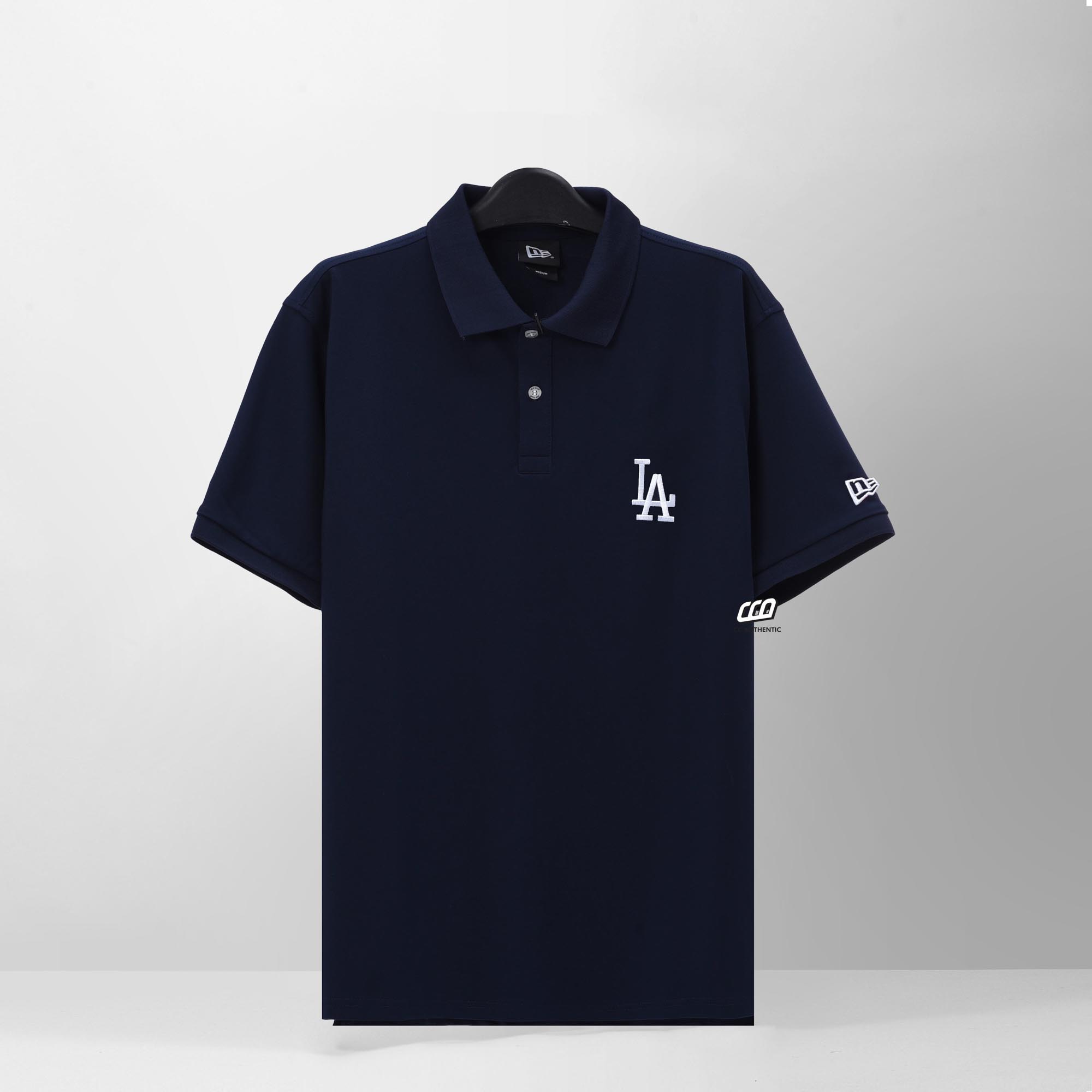 NEW ERA FLAG PIQUE POLO SHIRT - NAVY