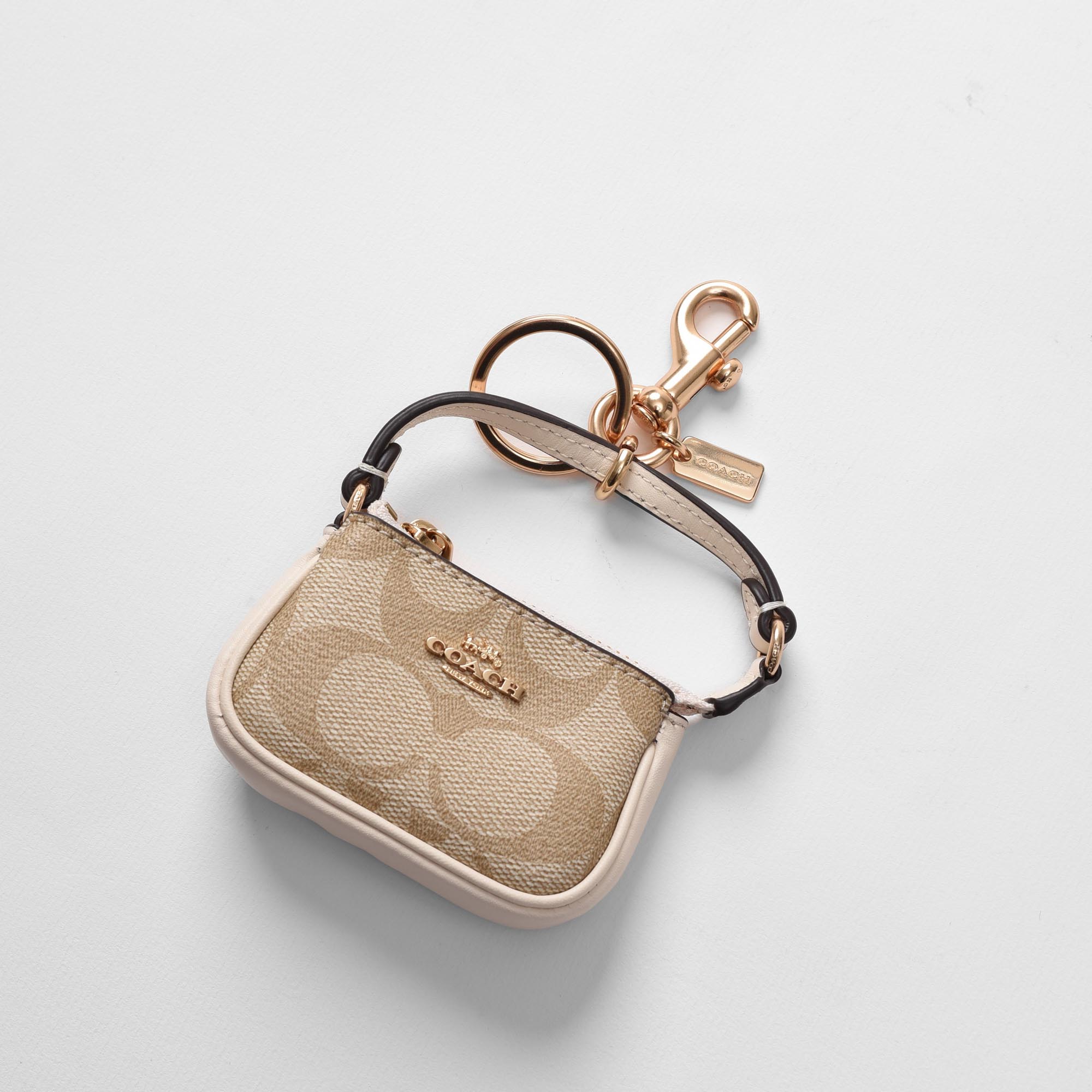 COACH NOLITA KEYCHAIN - CREAM