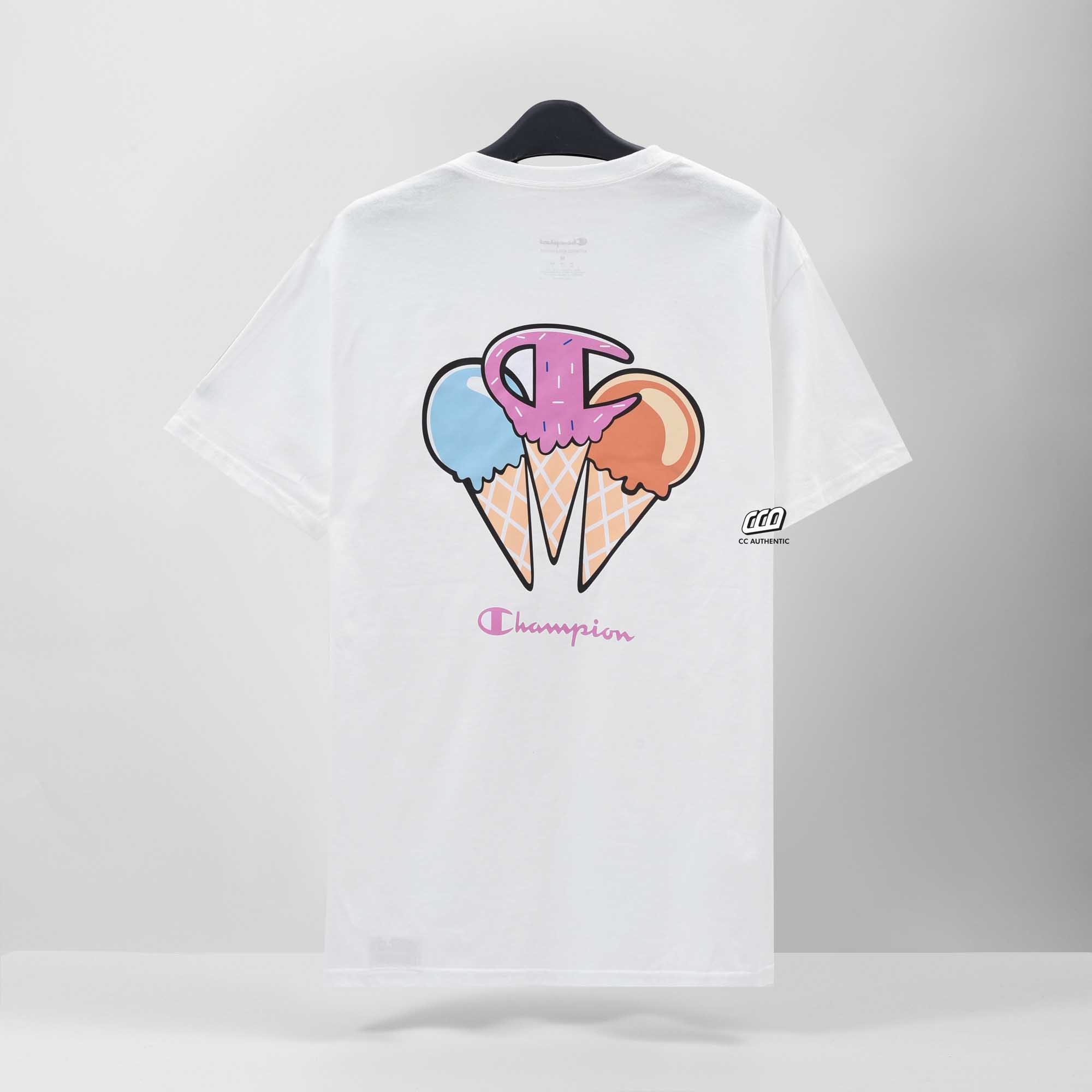 CHAMPION LIFE GRAPHIC ICE CREAM T-SHIRT - WHITE