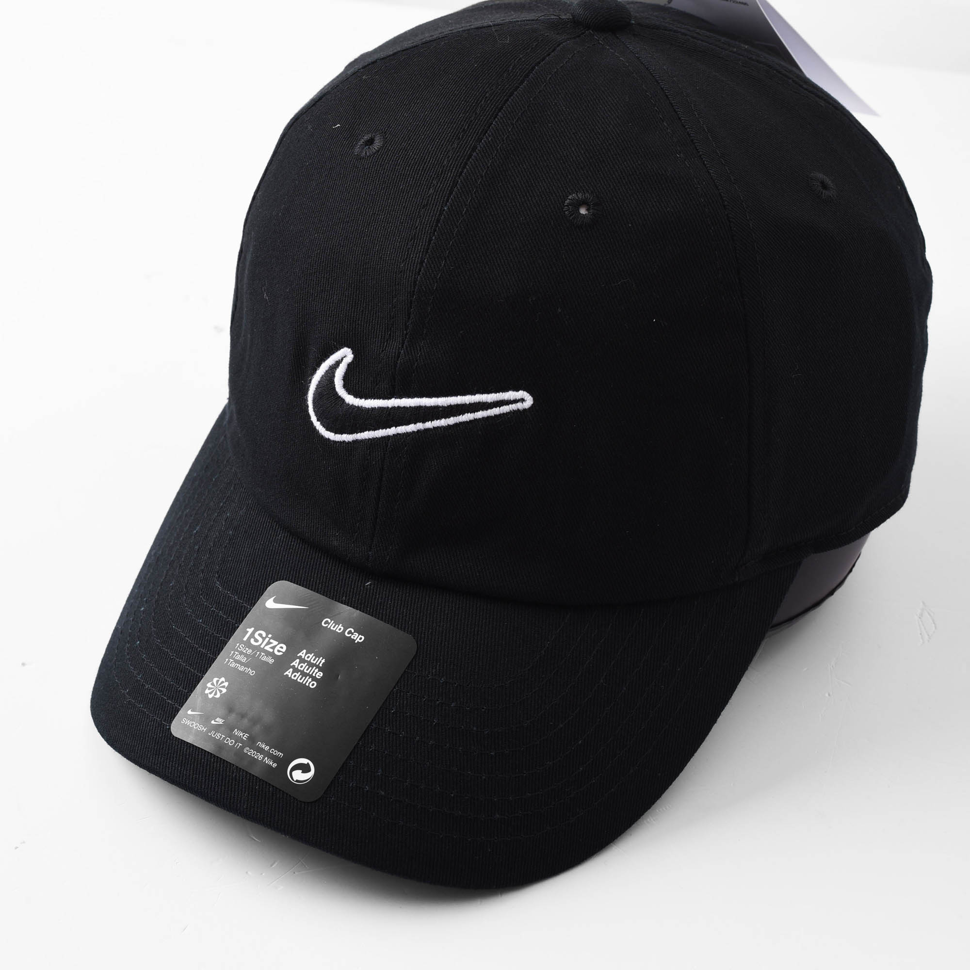 NIKE LINE SWOOSH CAP - BLACK