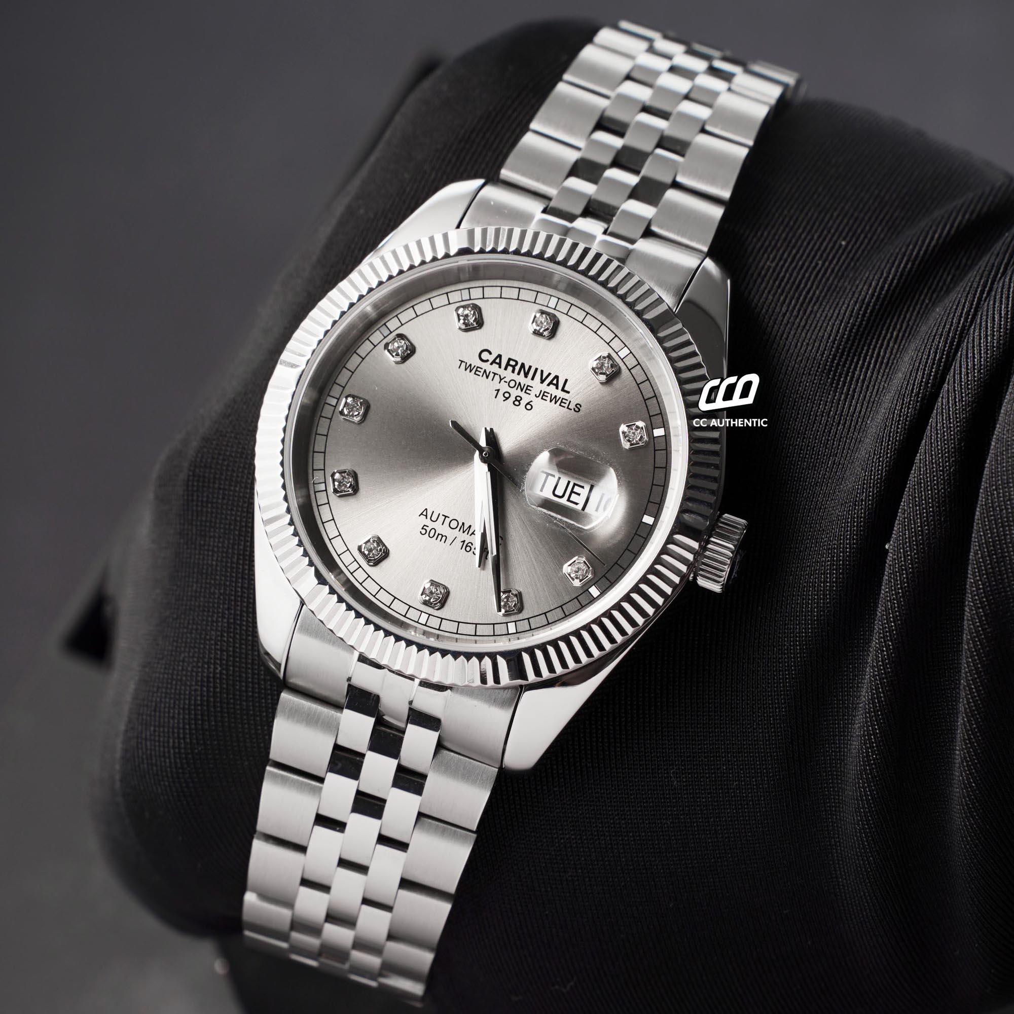 ĐỒNG HỒ NAM CARNIVAL 8131G VT XAM AUTOMATIC 41MM