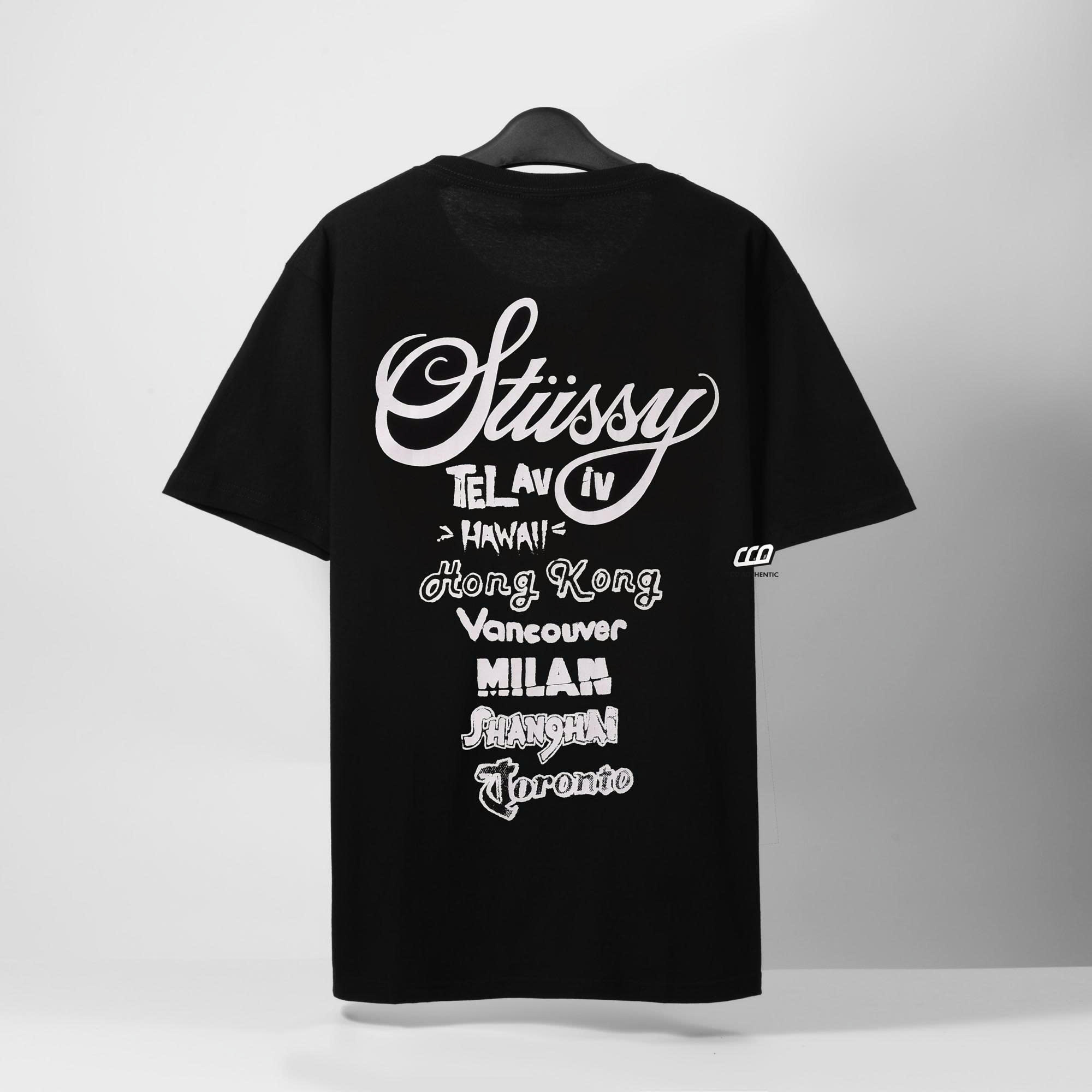 STUSSY TOUR T-SHIRT - BLACK