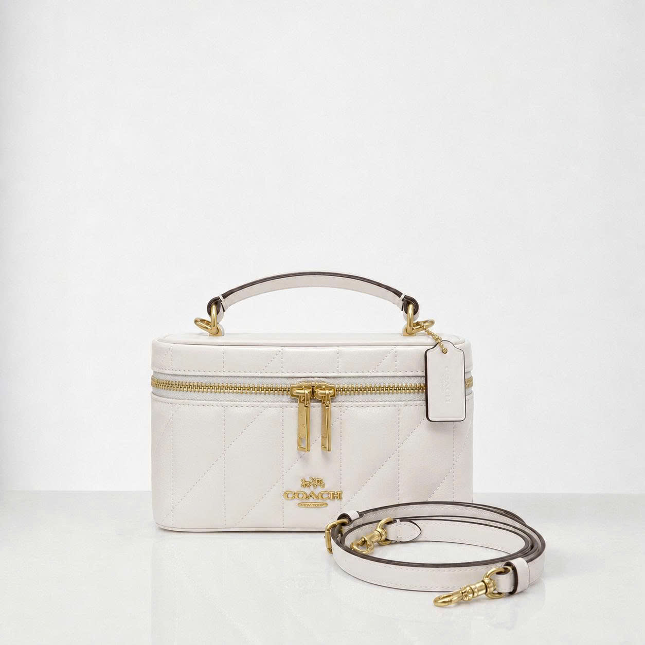 COACH RAINER QUILTED CROSSBODY BAG - WHITE