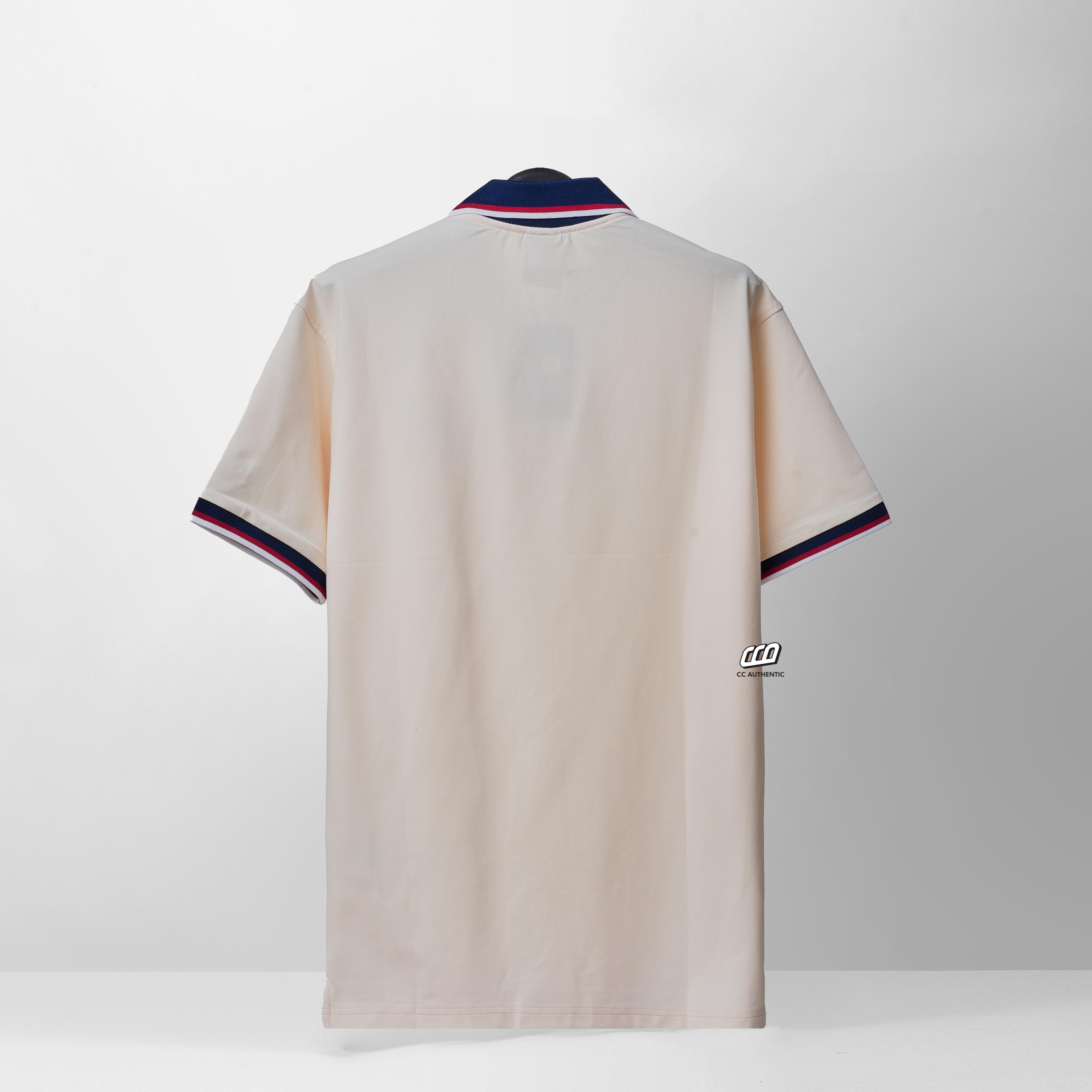 NEW ERA BSNY LOGO POLO SHIRT - IVORY