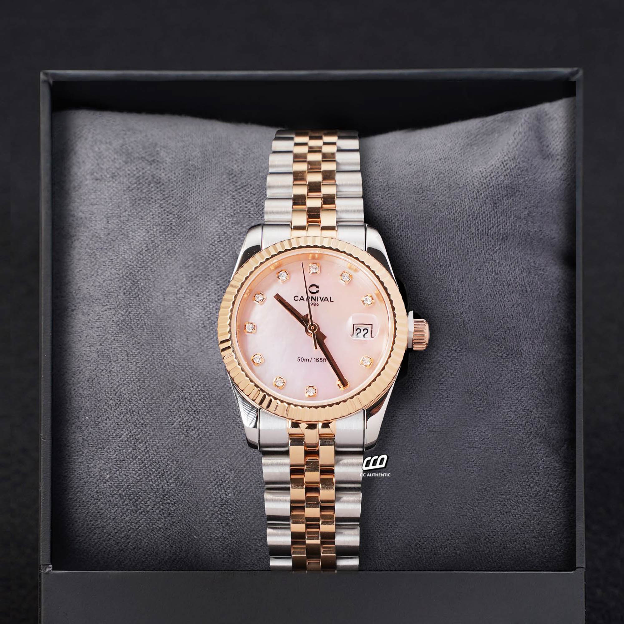 ĐỒNG HỒ NỮ CARNIVAL 8250L CH HK QUARTZ 32MM