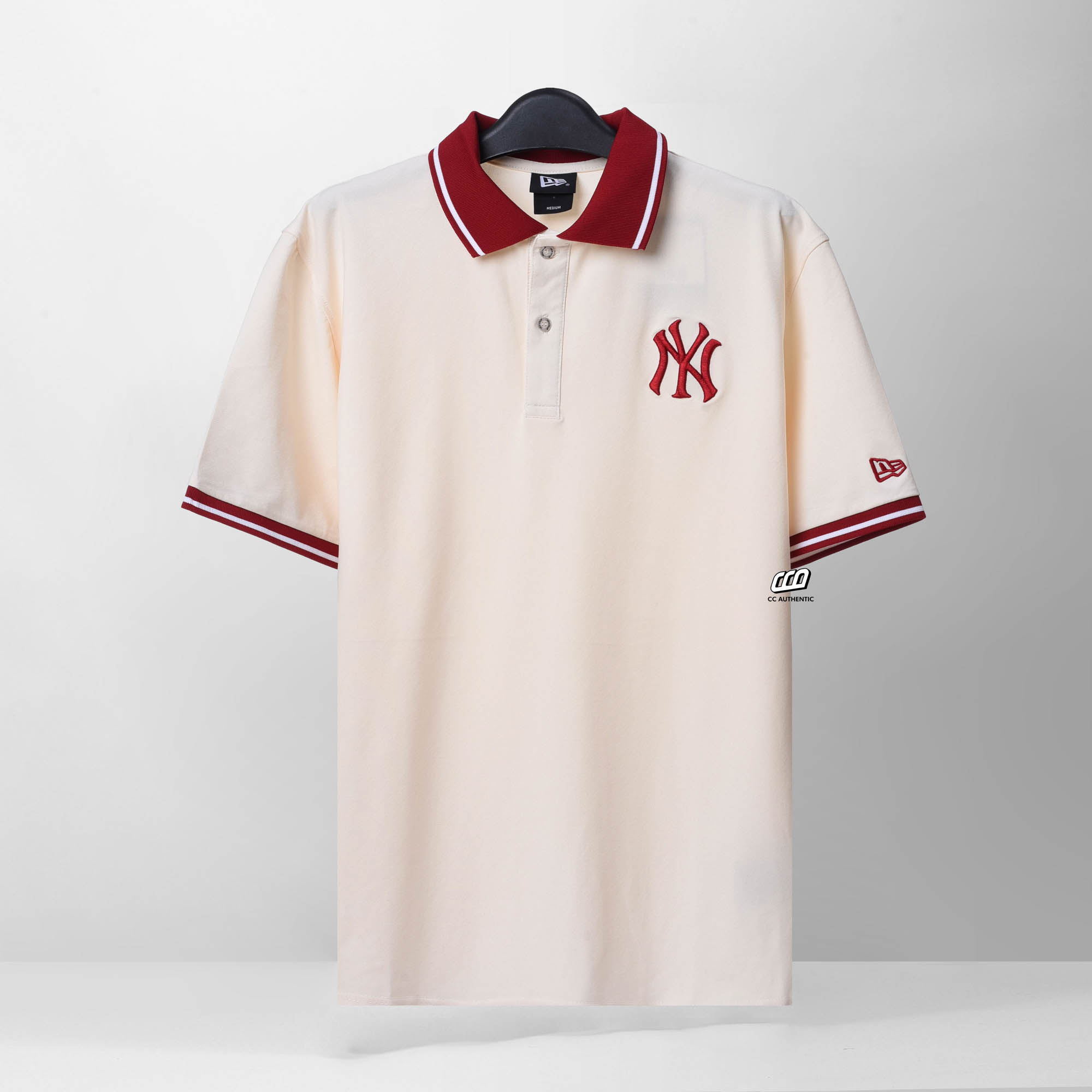 NEW ERA REDLINES POLO SHIRT - IVORY
