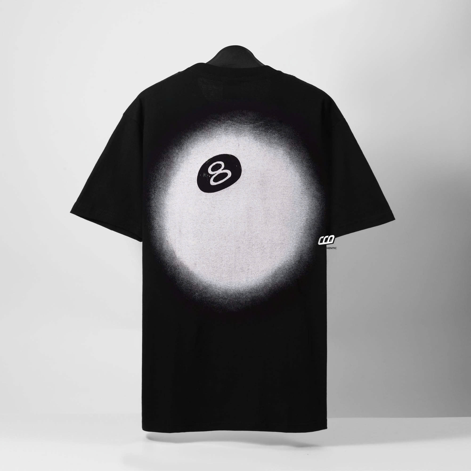 STUSSY 8BALL FADE T-SHIRT - BLACK