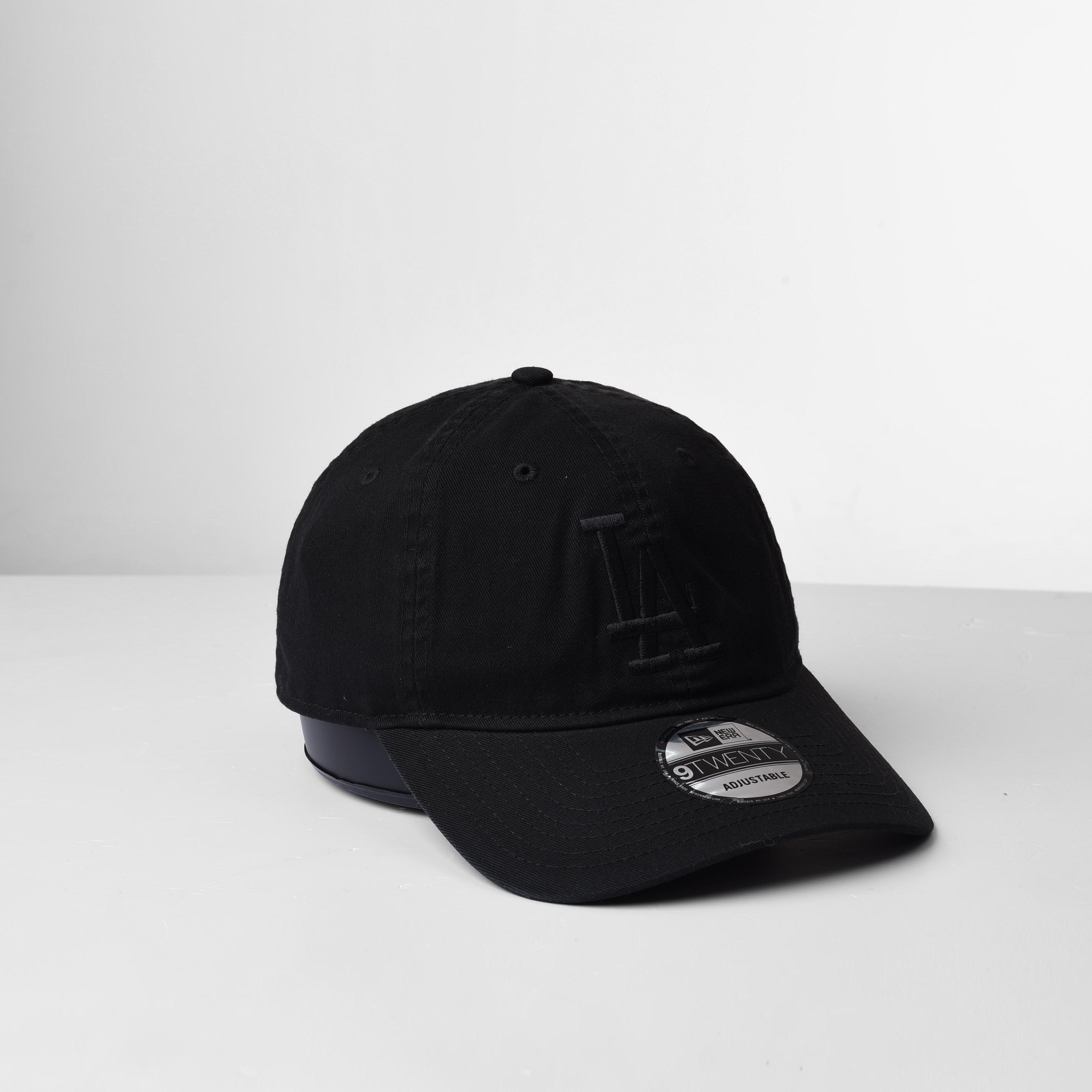 NEW ERA LA BLACK LOGO CAP - BLACK