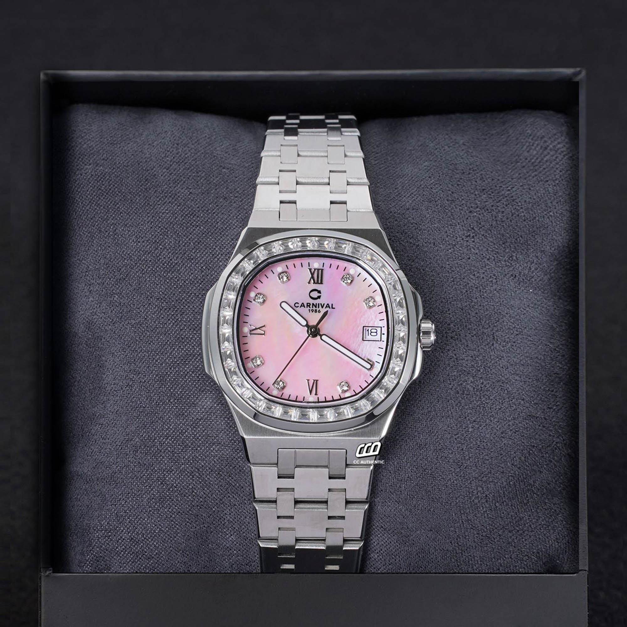 ĐỒNG HỒ NỮ CARNIVAL 8160L2 VT HK QUAZT 34MM