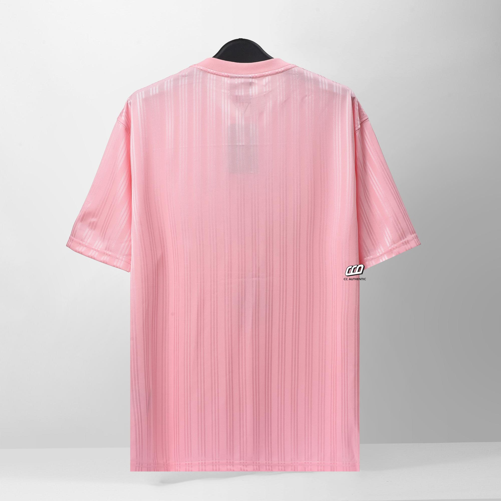 NEW ERA STRIPE SCRPIT T-SHIRT - PINK