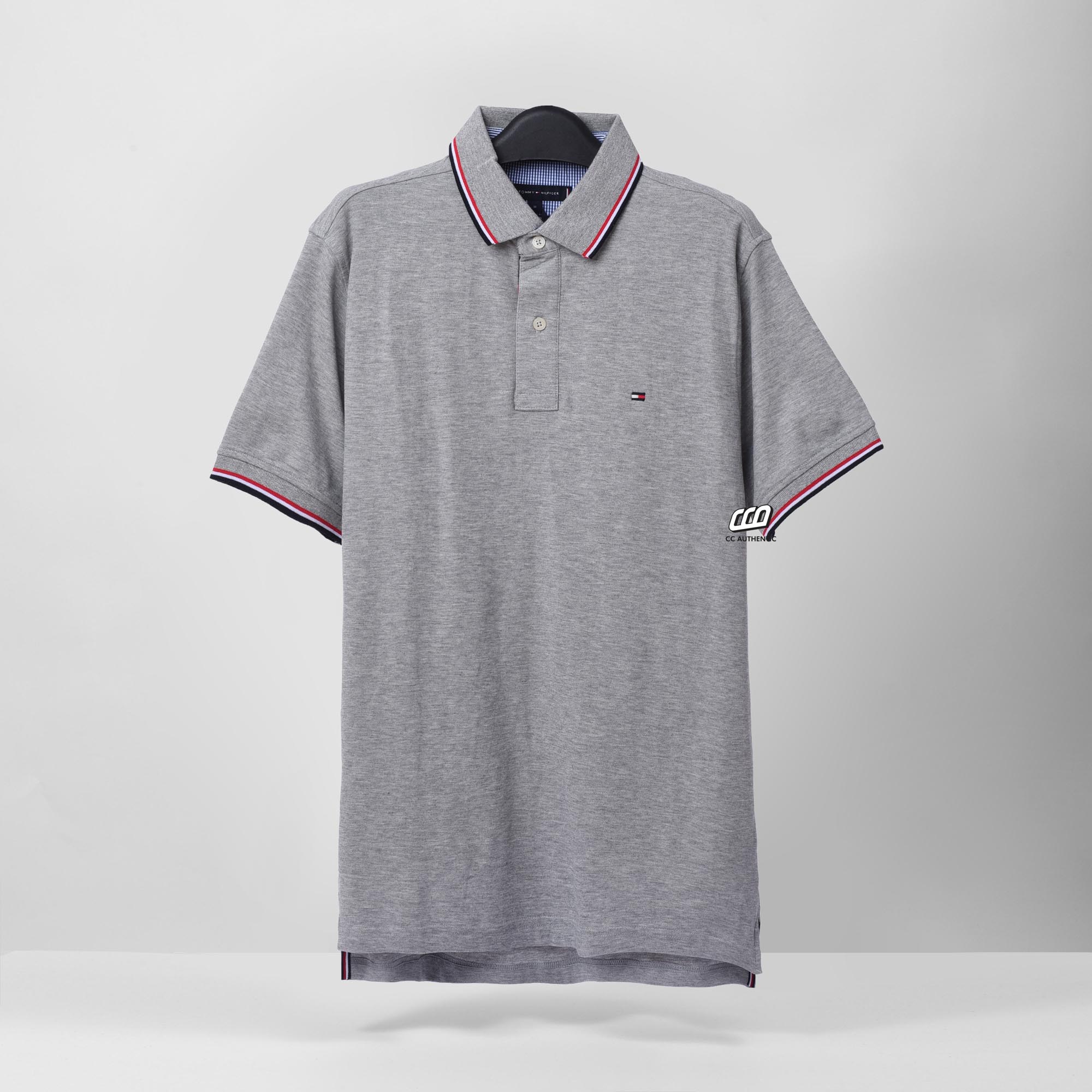 TOMMY HILFIGER PREMIUM PIQUE POLO SHIRT - GREY