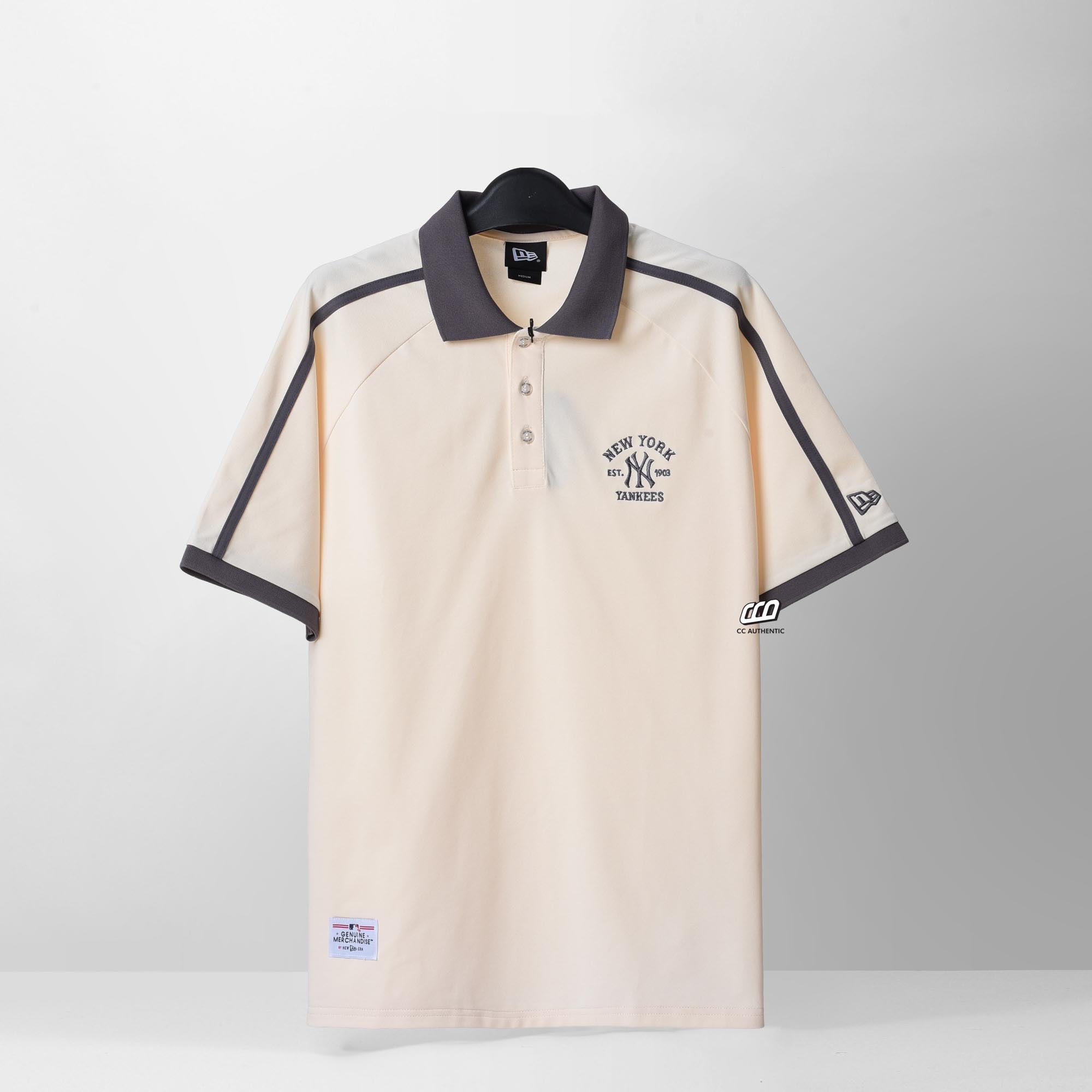 NEW ERA GREYLINE POLO SHIRT - IVORY