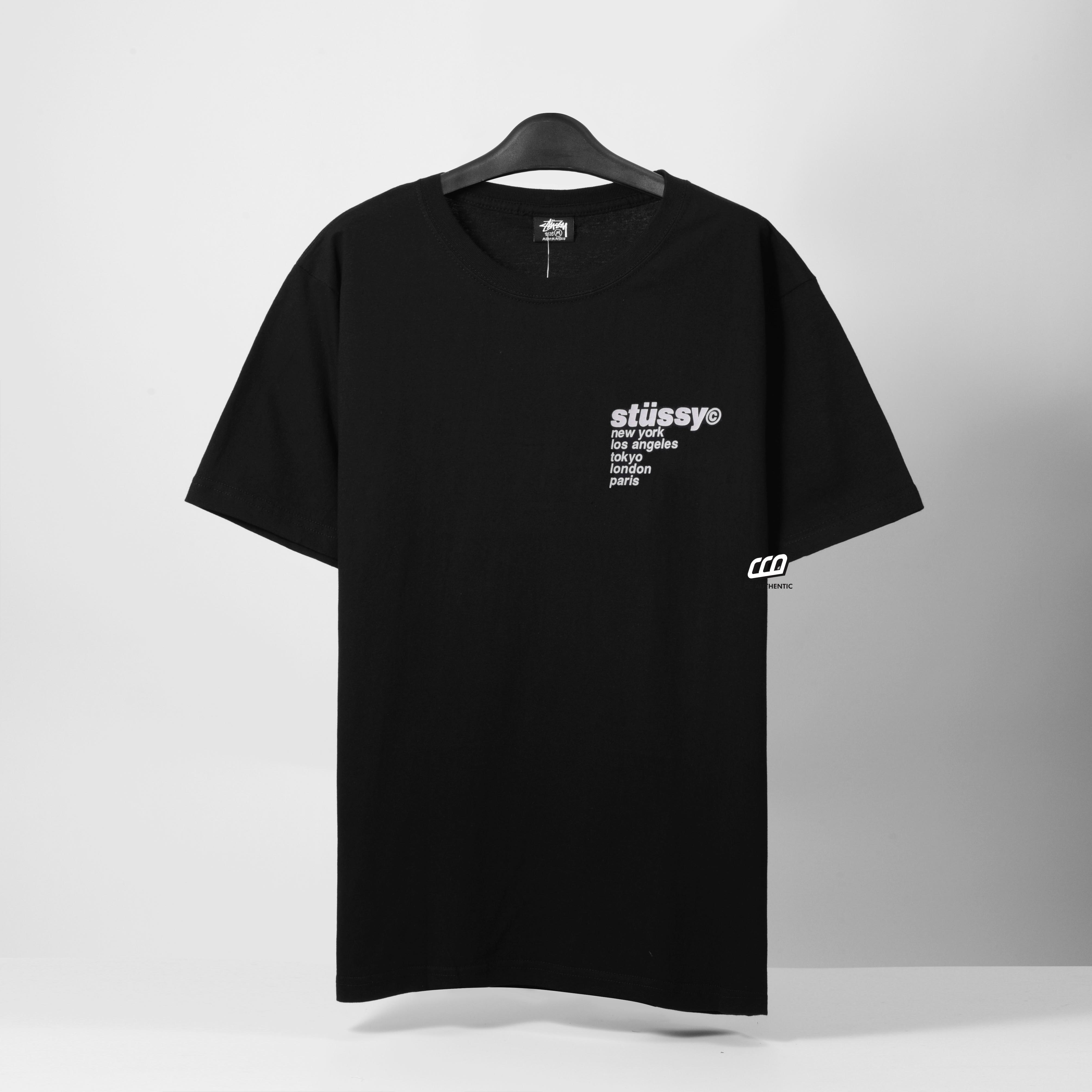 STUSSY STRAWBERRY T-SHIRT - BLACK