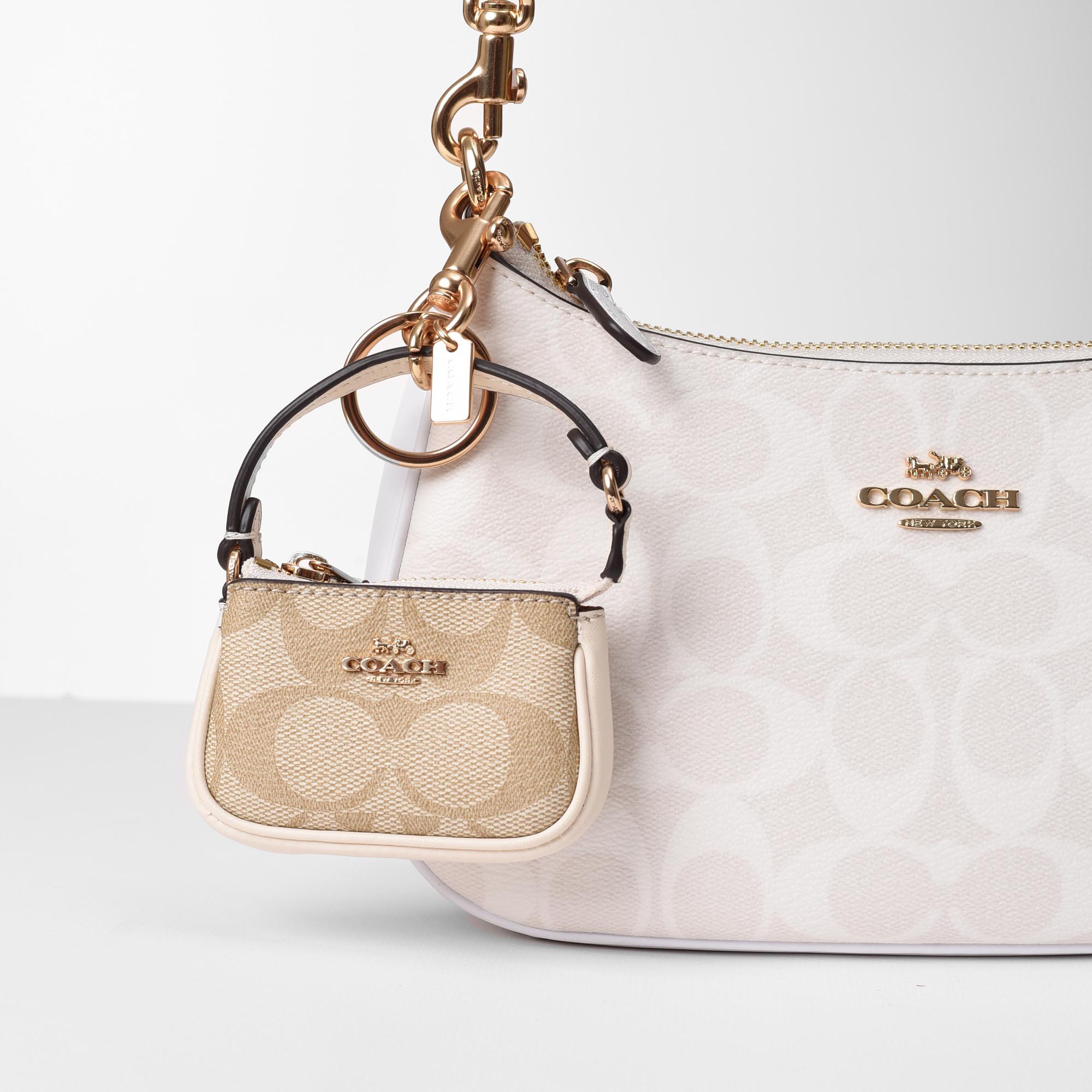 COACH NOLITA KEYCHAIN - CREAM