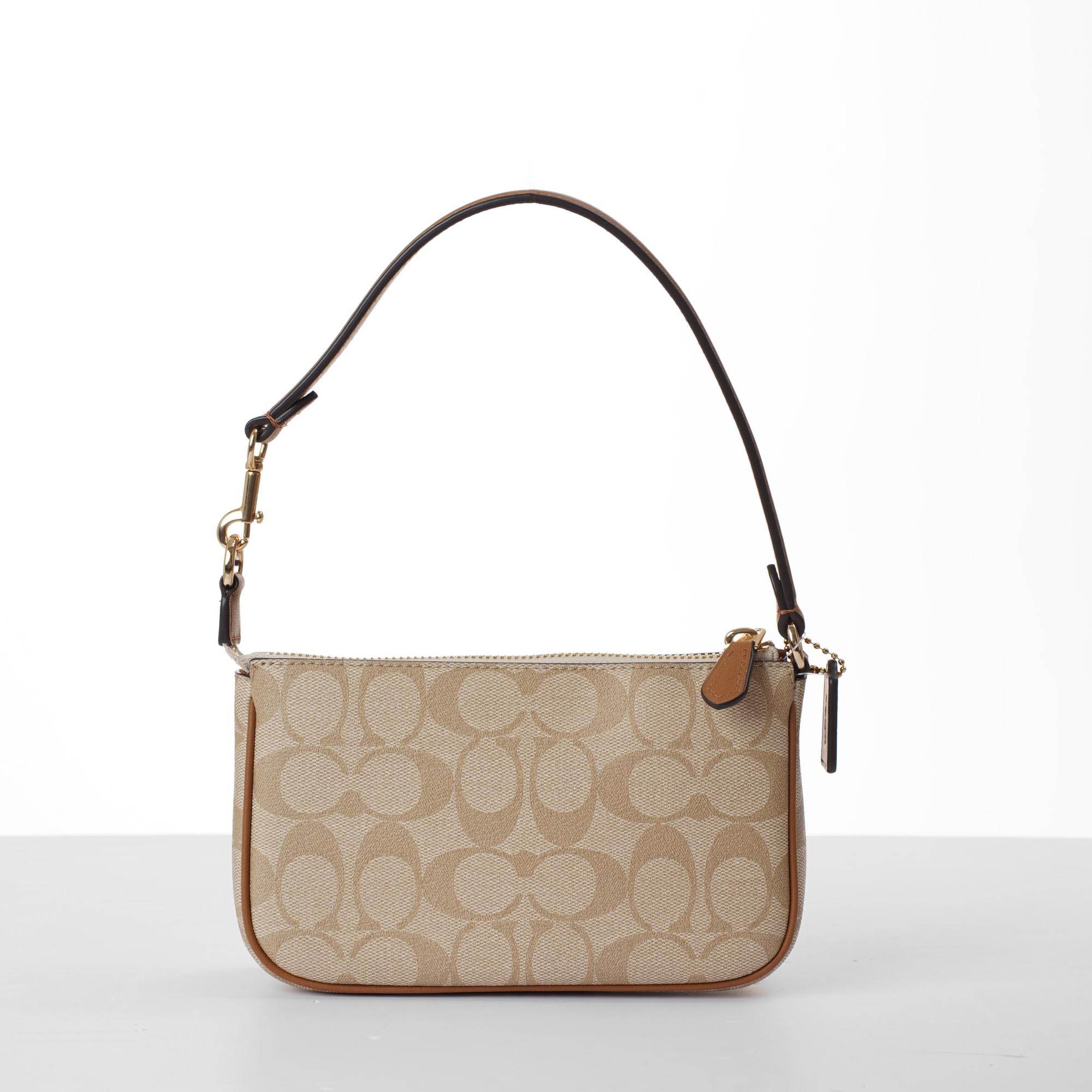 COACH SIGNATURE NOLITA BAG - CREAM/BROWN