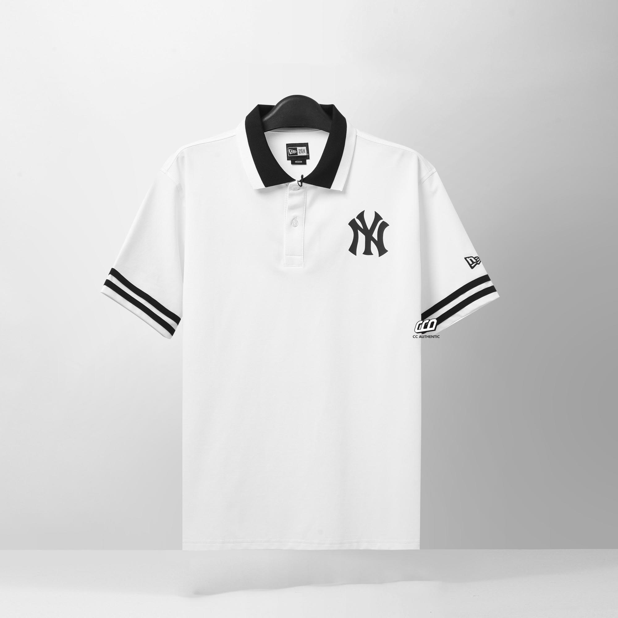 NEW ERA NEW YORK BACK LOGO POLO SHIRT - WHITE