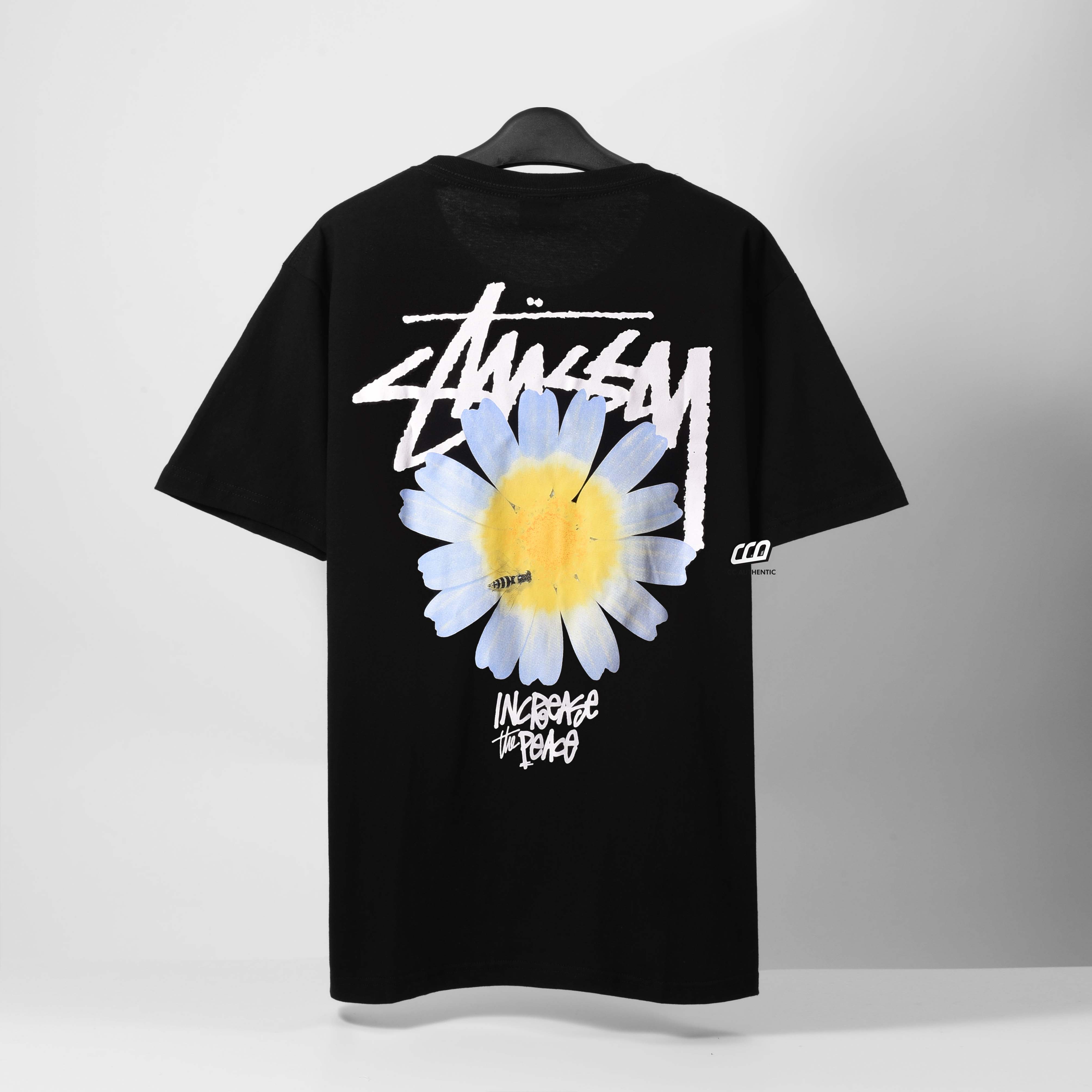 STUSSY ITP FLOWER T-SHIRT - BLACK