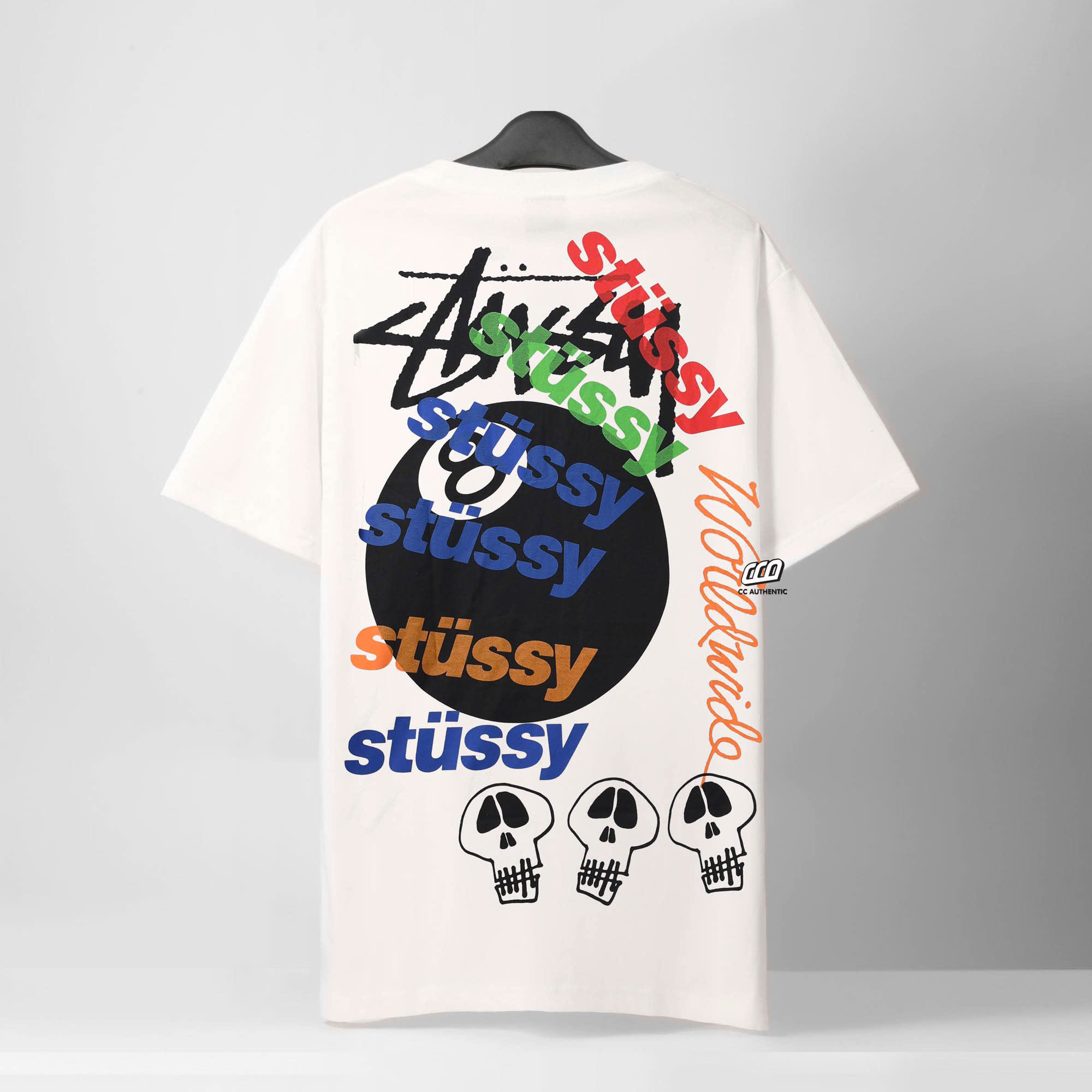 STUSSY TEST STRIKE DYED T-SHIRT - NATURAL