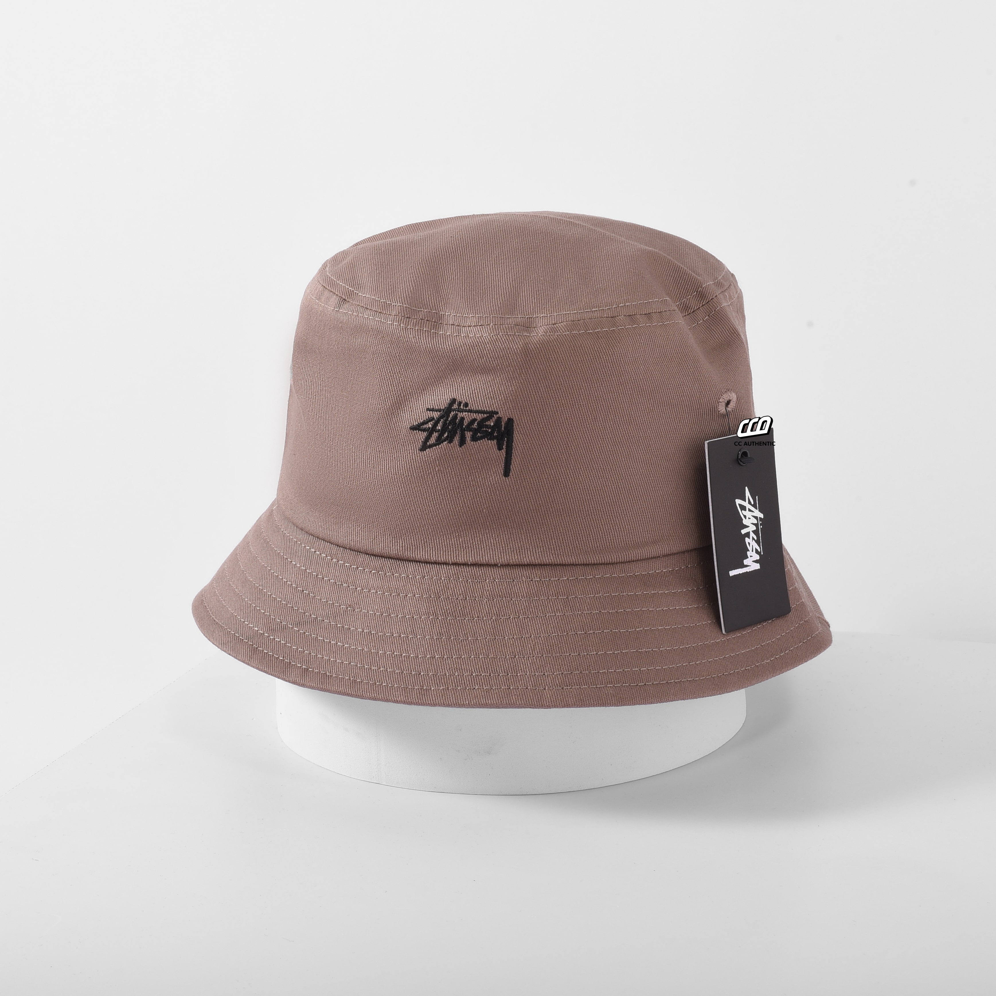 STUSSY STOCK BUCKET HAT - TAUPE