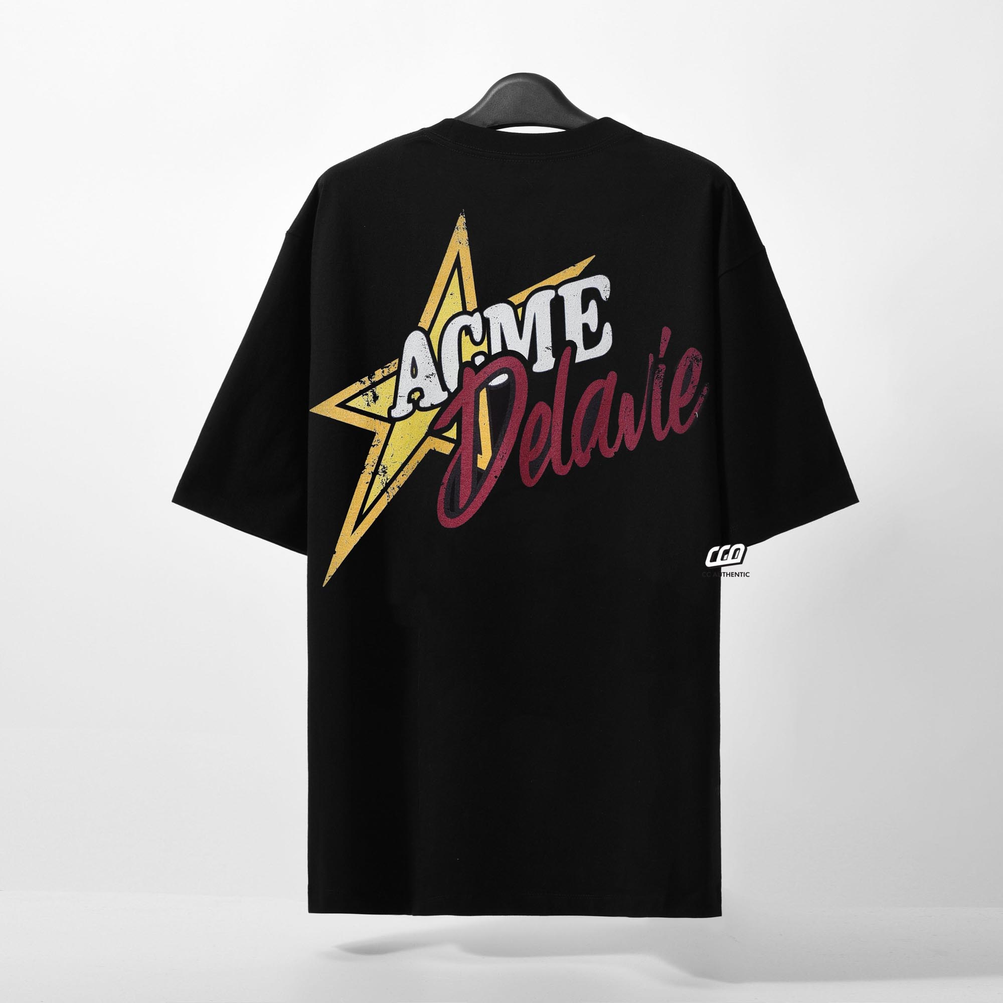 ADLV CRACK STAR LOGO T-SHIRT - BLACK