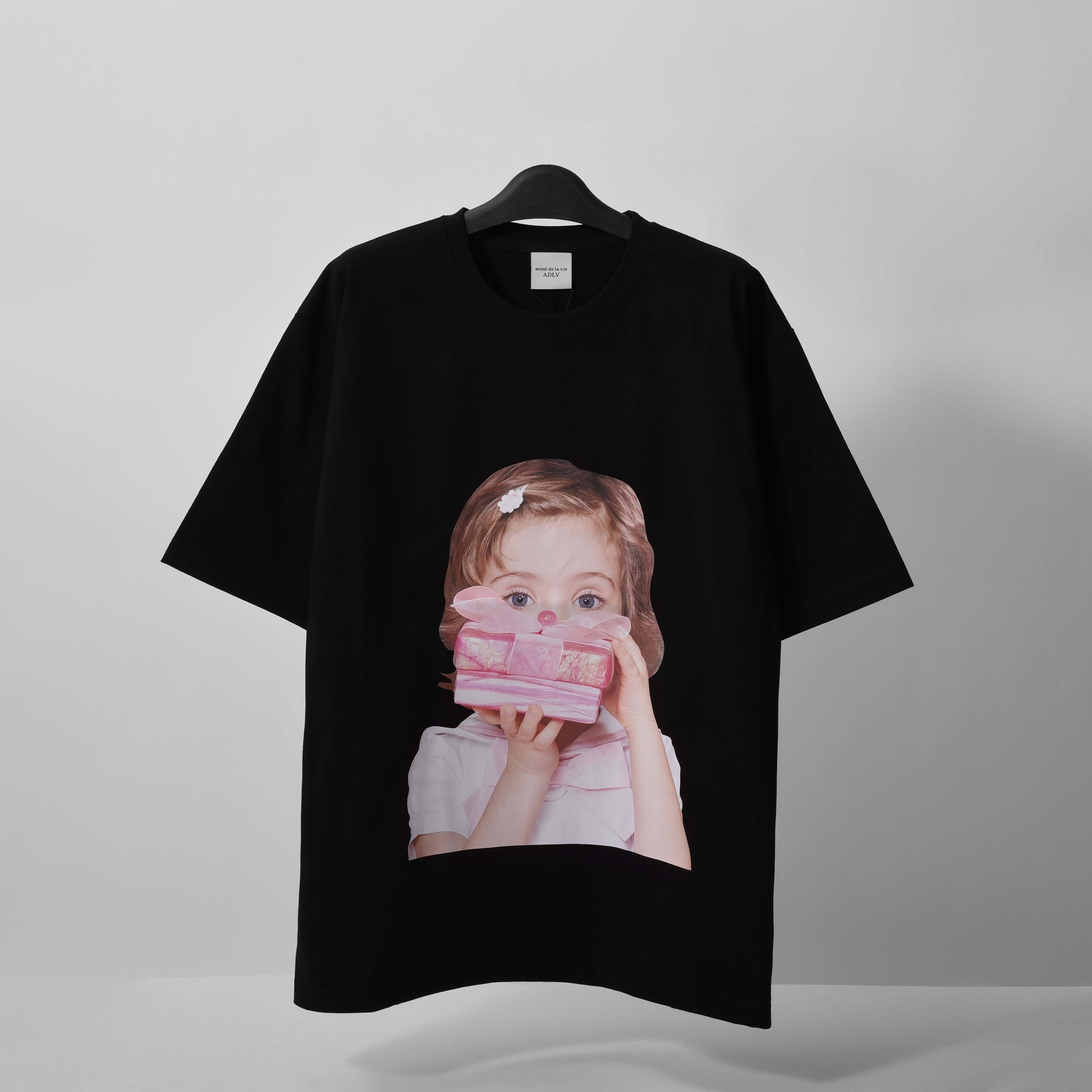ADLV Baby Face Short Sleeve Gift Tshirt - Black