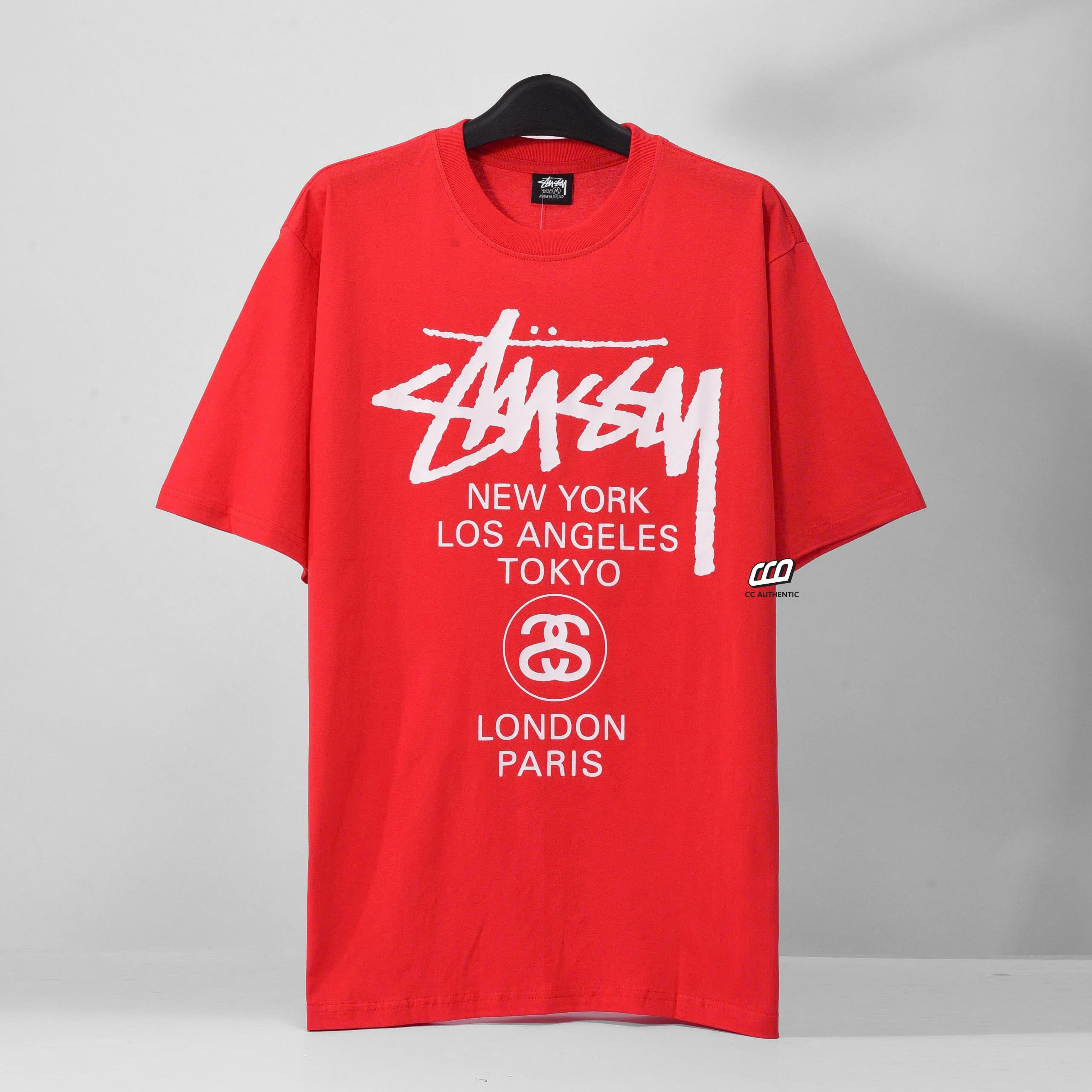 STUSSY WORLD TOUR T-SHIRT - RED