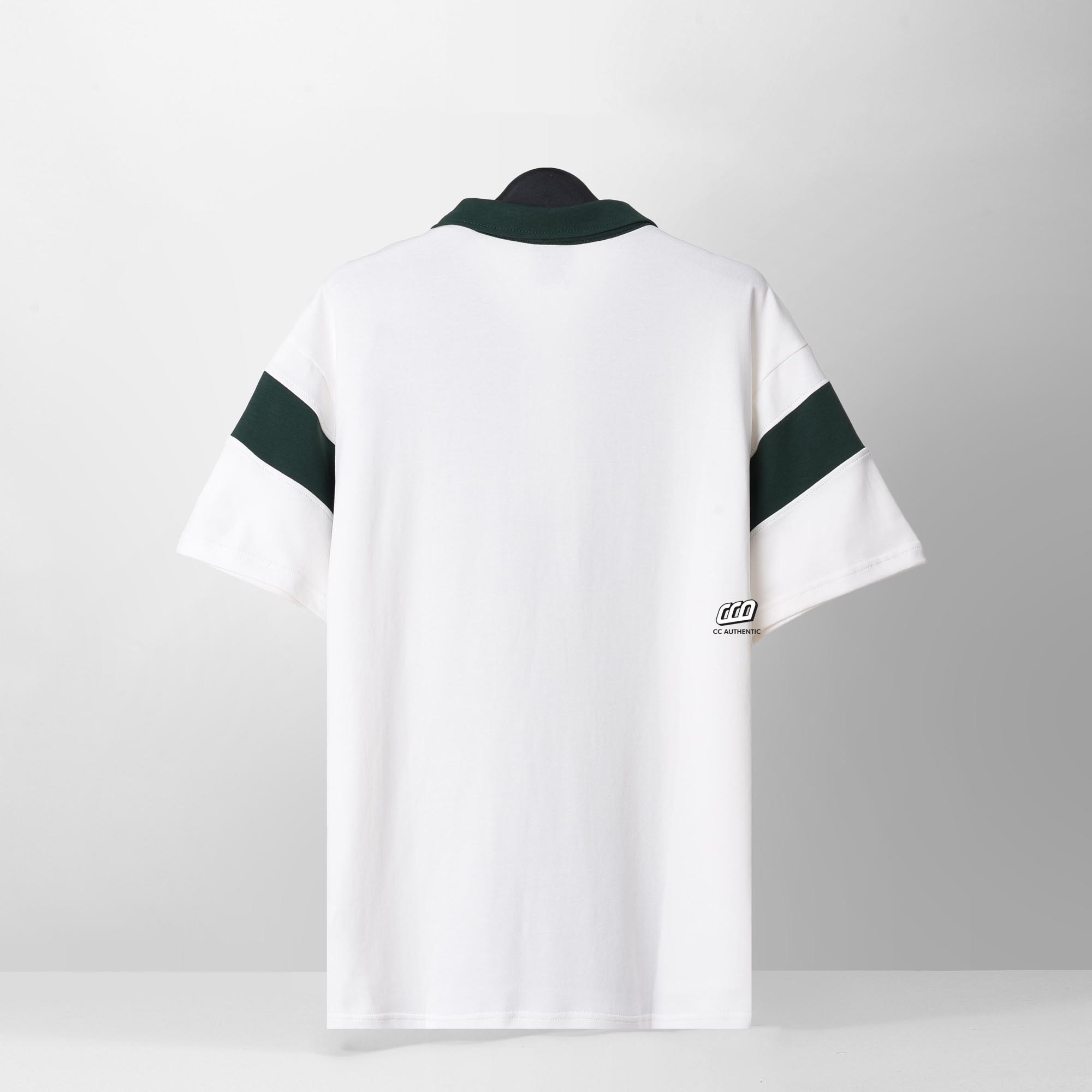 NEW ERA SPORT 10 POLO SHIRT - GREEN/WHITE