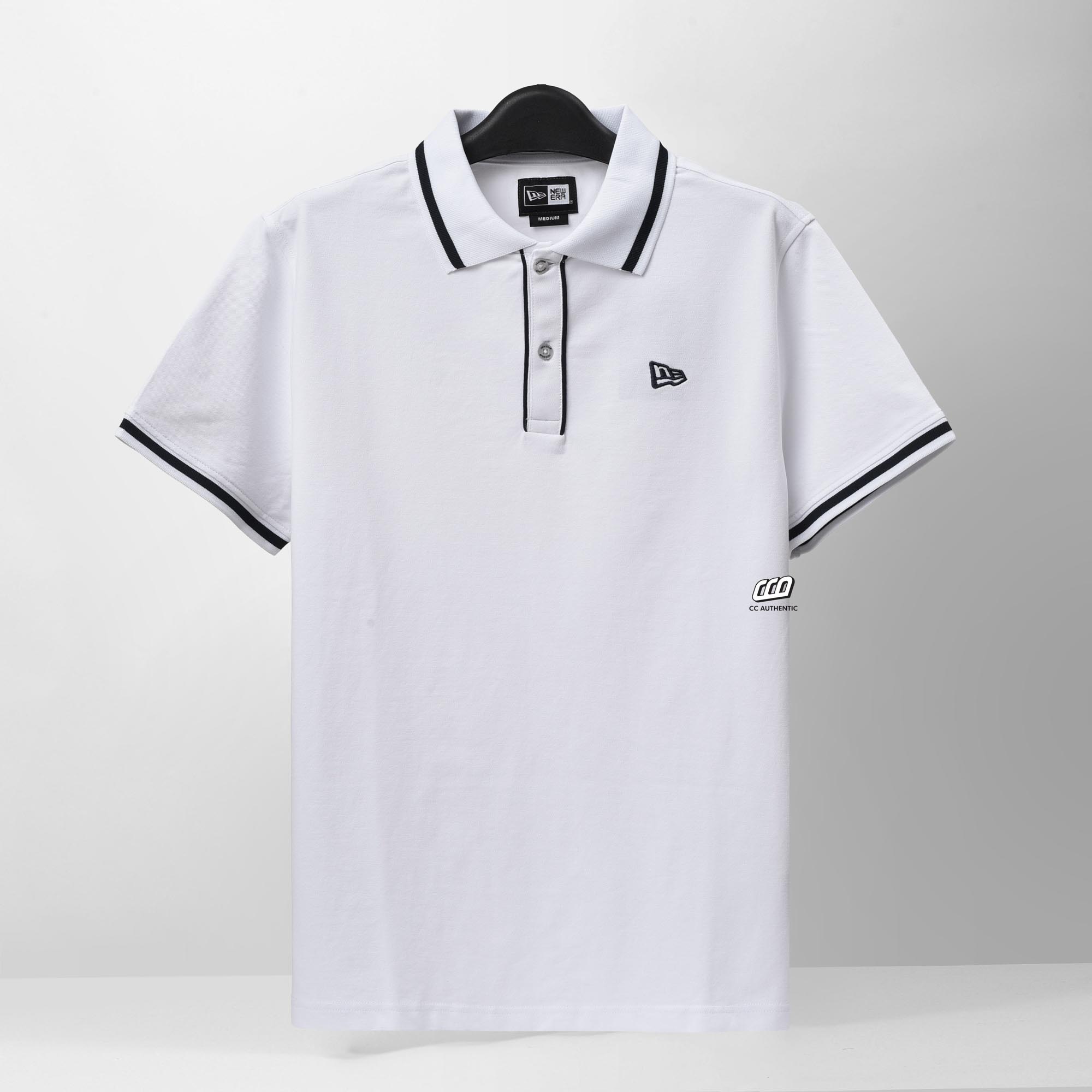 NEW ERA CLASSIC SMALL LOGO POLO SHIRT - WHITE