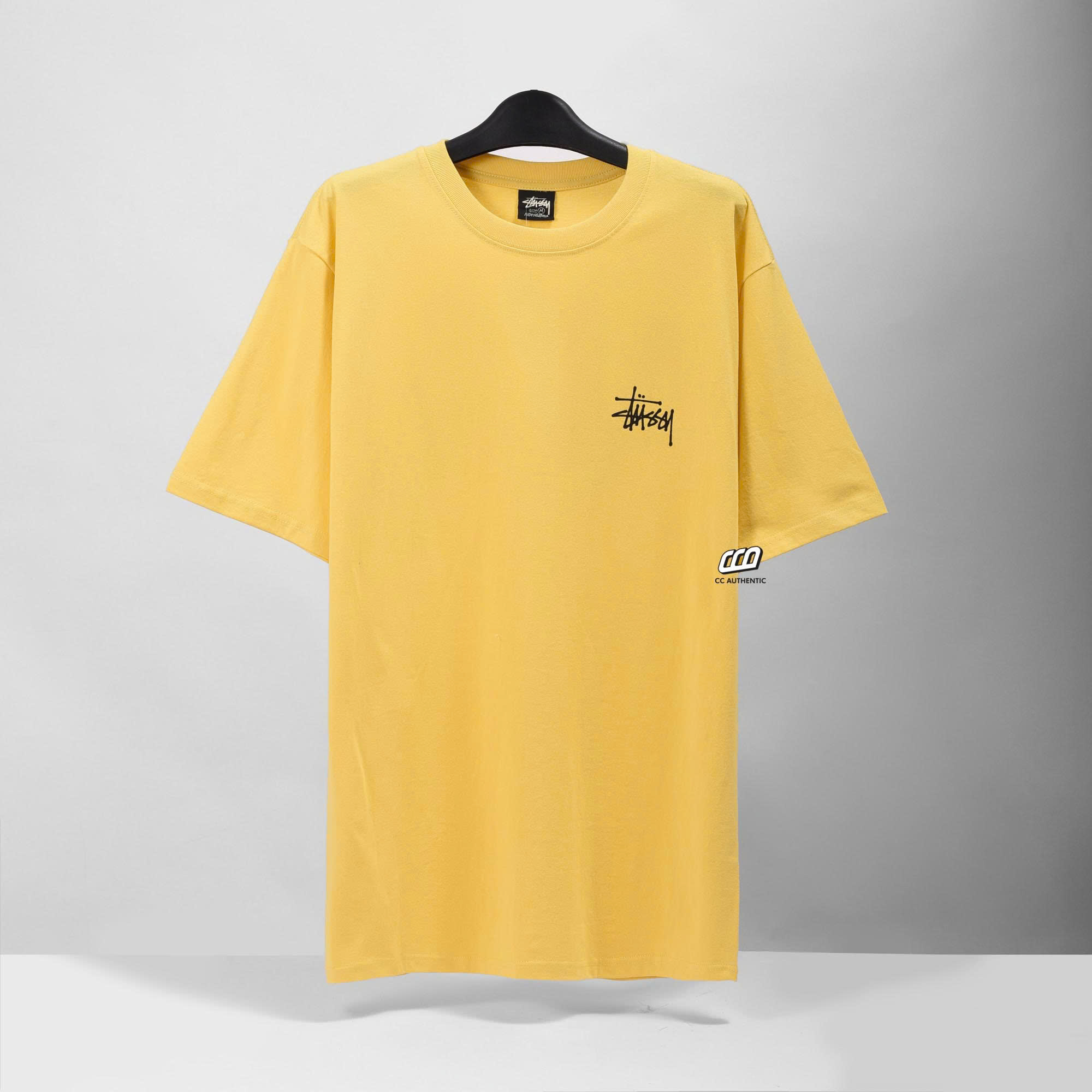 STUSSY BASIC TSHIRT - BUTTER