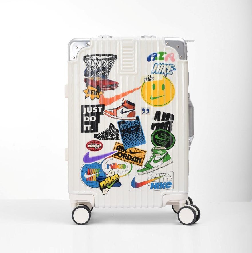 NIKE STICKER SUITCASE SIZE 22INCH - CREAM