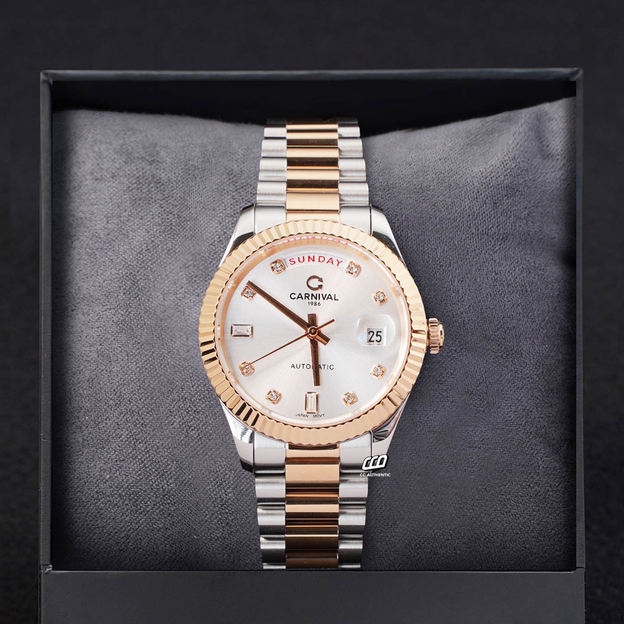 ĐỒNG HỒ NAM CARNIVAL 8239G CH T AUTOMATIC 38MM