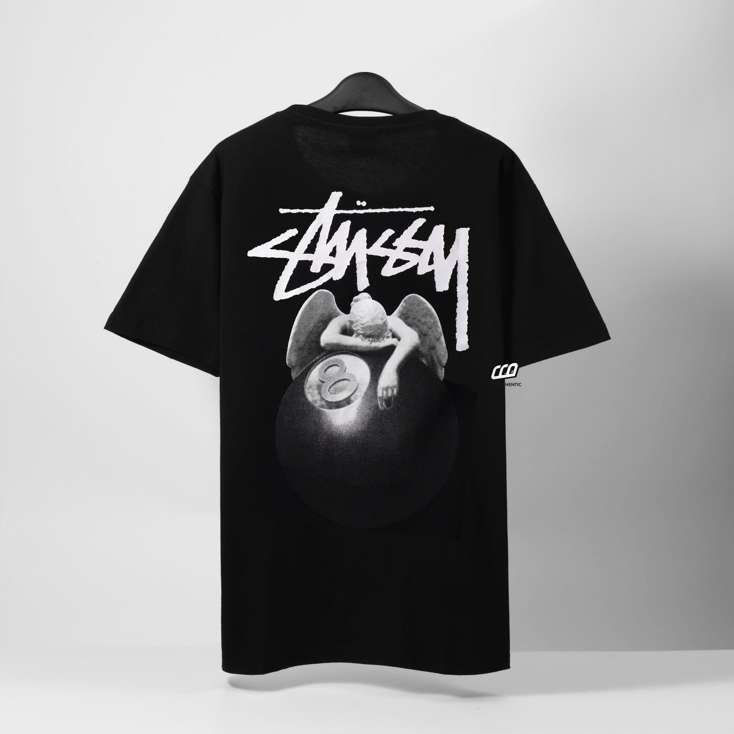 STUSSY ANGEL T-SHIRT - BLACK