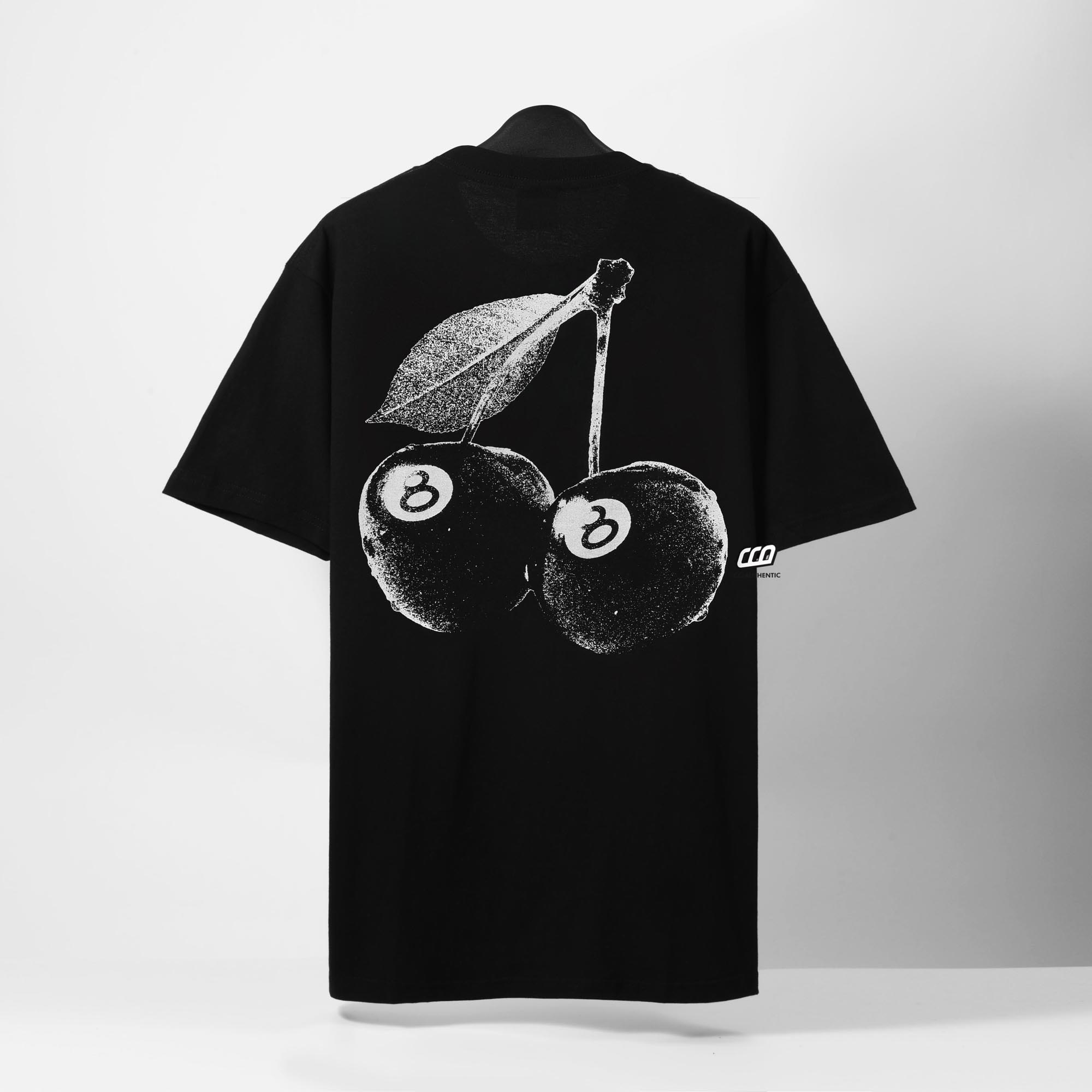 STUSSY CHERRY T-SHIRT - BLACK