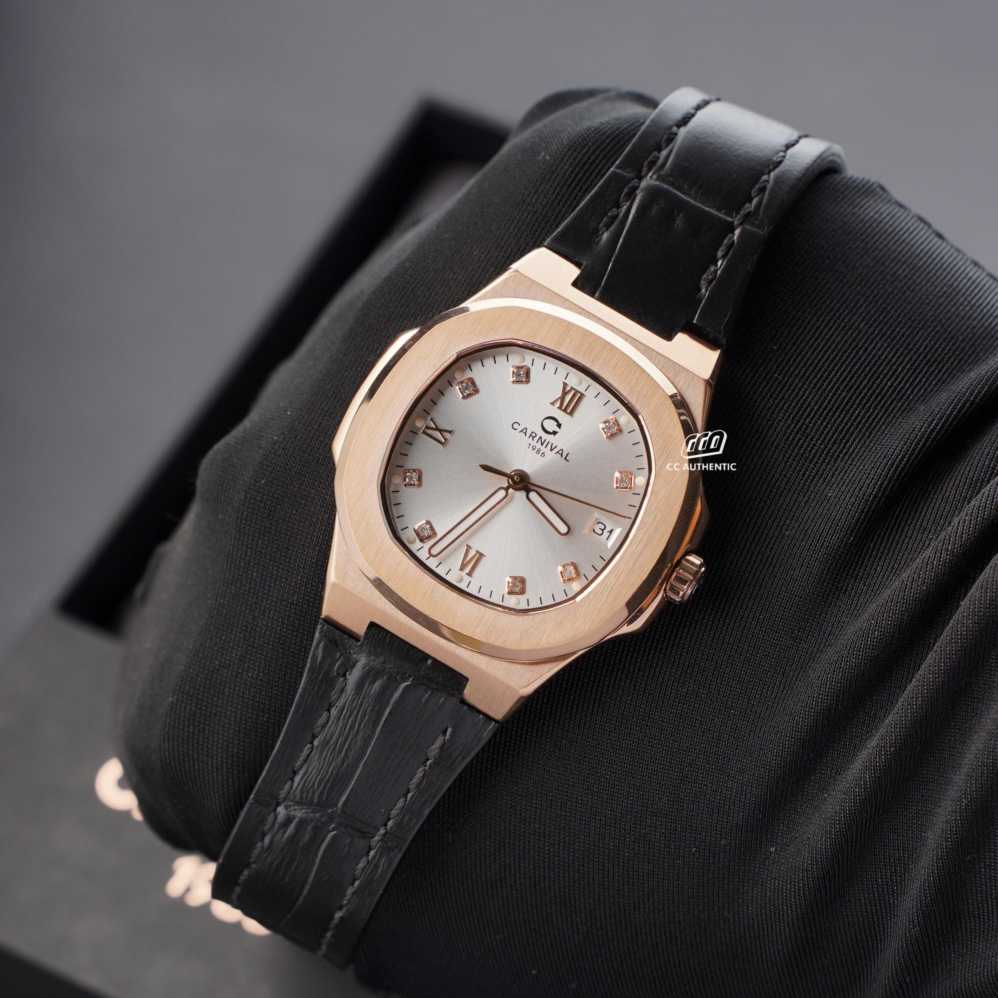 ĐỒNG HỒ NỮ CARNIVAL 8160L VH DD T QUAZT 34MM