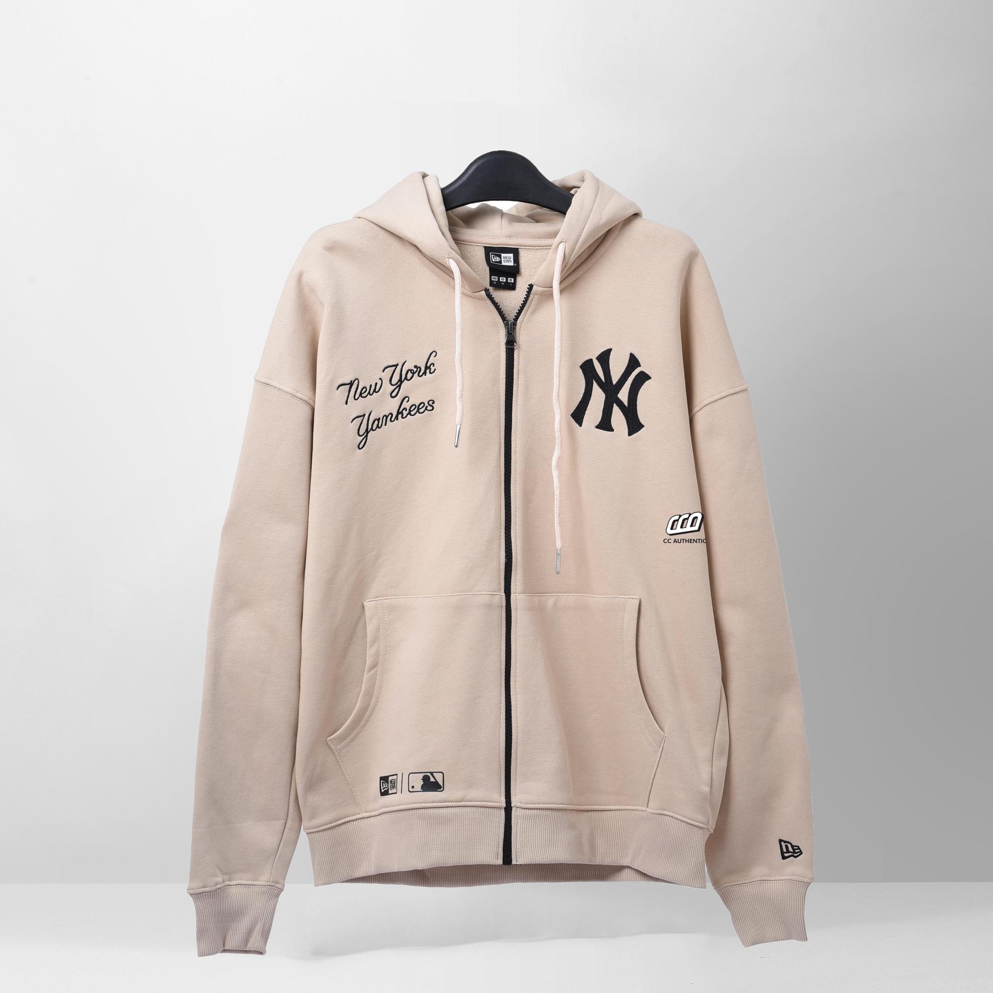 NEW ERA DBL LOGO NEYYAN ZIP HOODIE - BEIGE