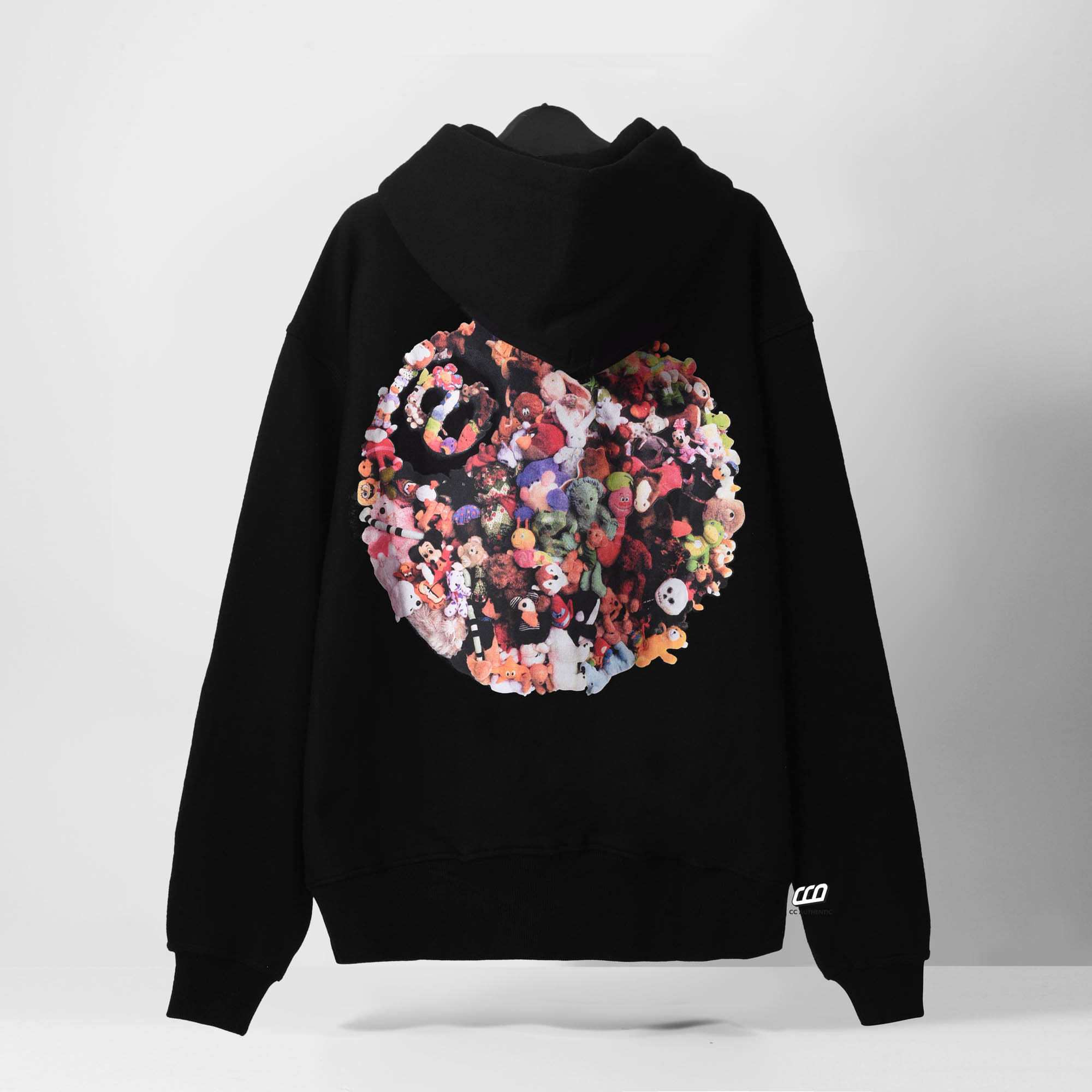 STUSSY PLUSH HOODIE - BLACK