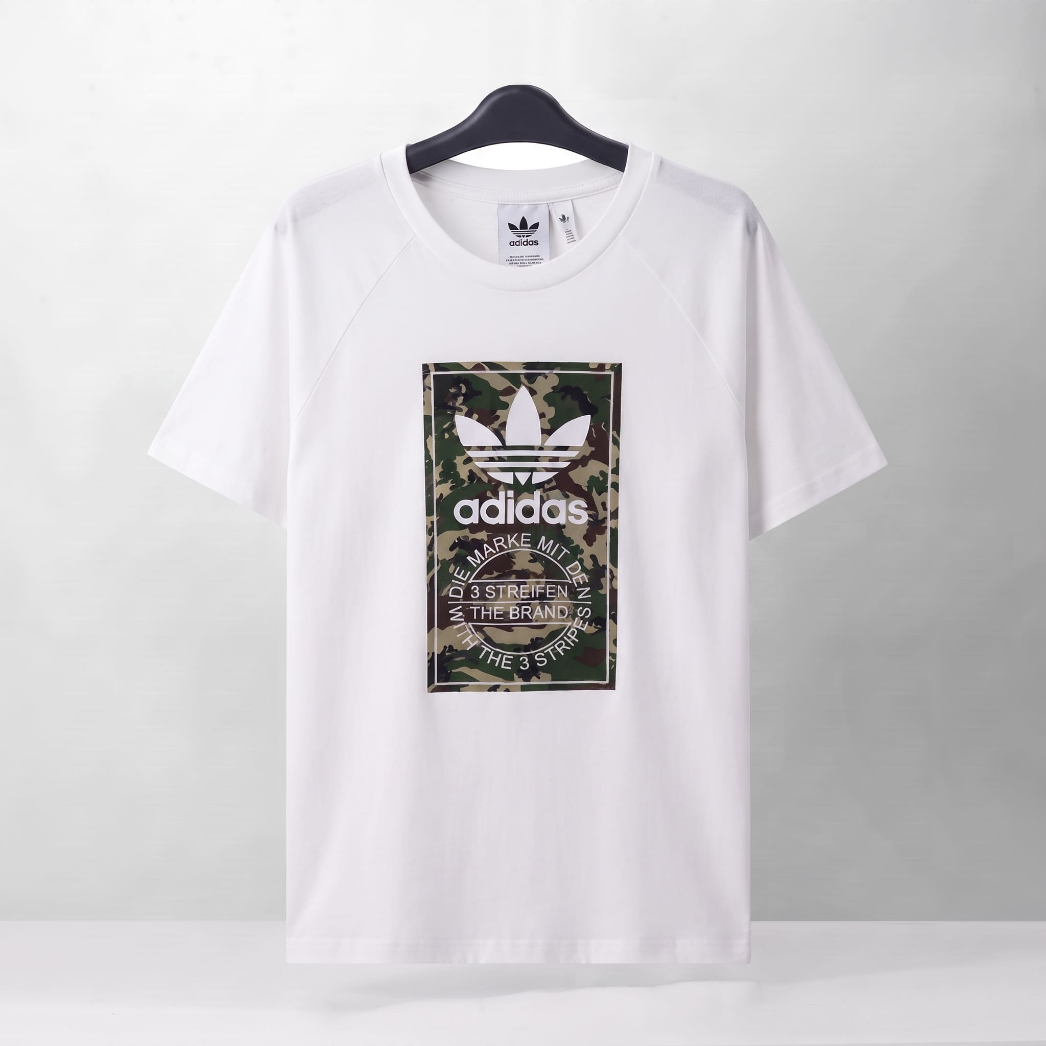 ADIDAS CAMO TONGUE T-SHIRT - WHITE