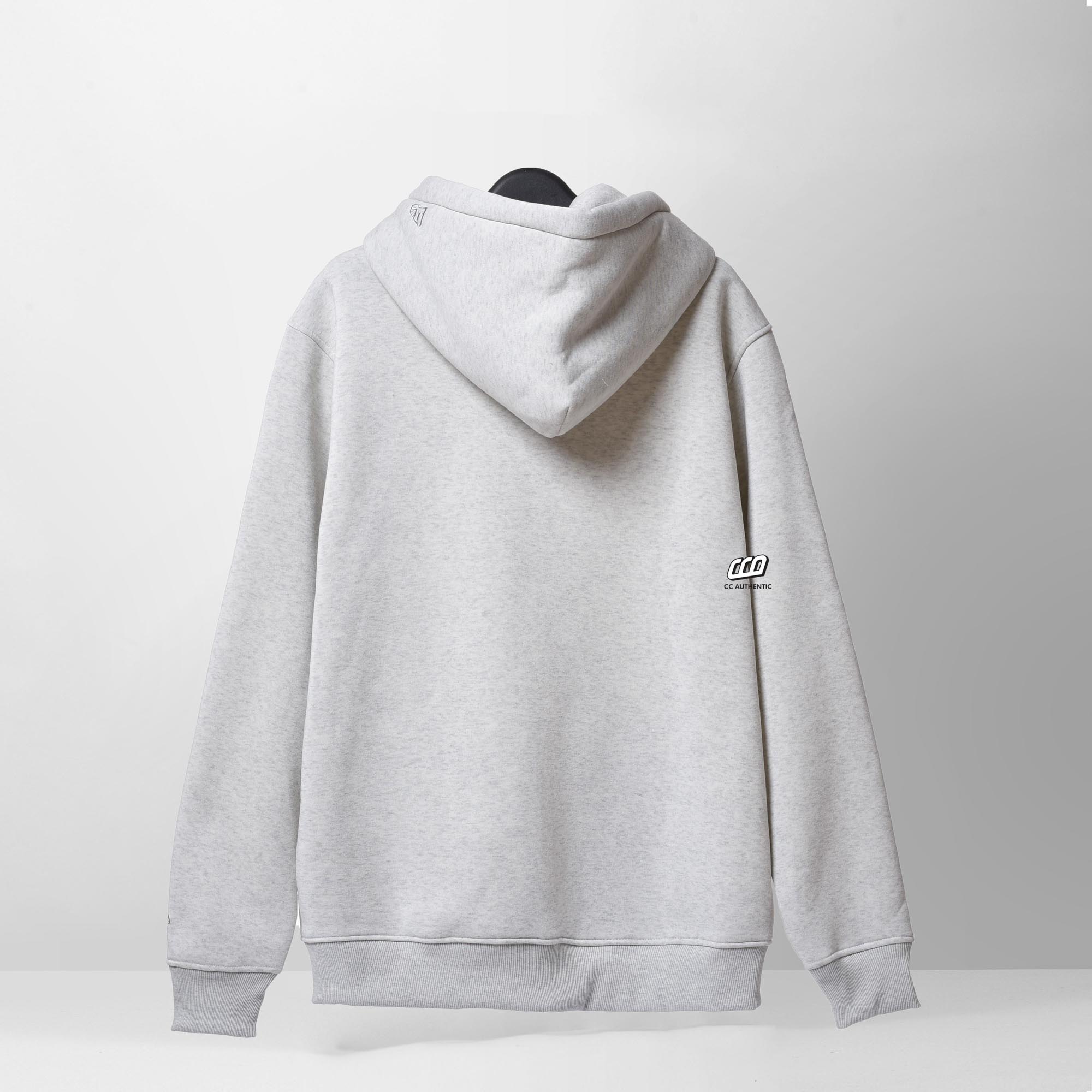 NEW ERA ESSENTIAL FT44 ZIP HOODIE - HEATHER GREY